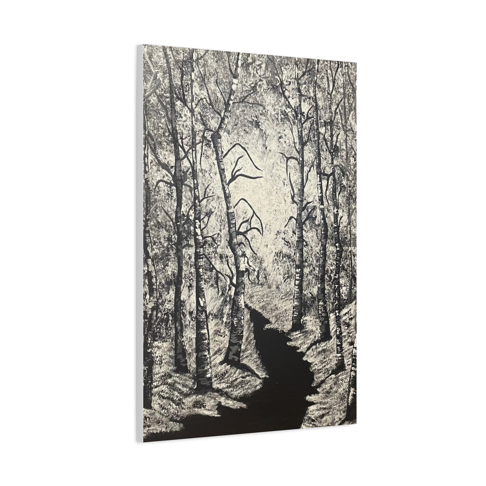 Silver Shadows Canvas Wall Art