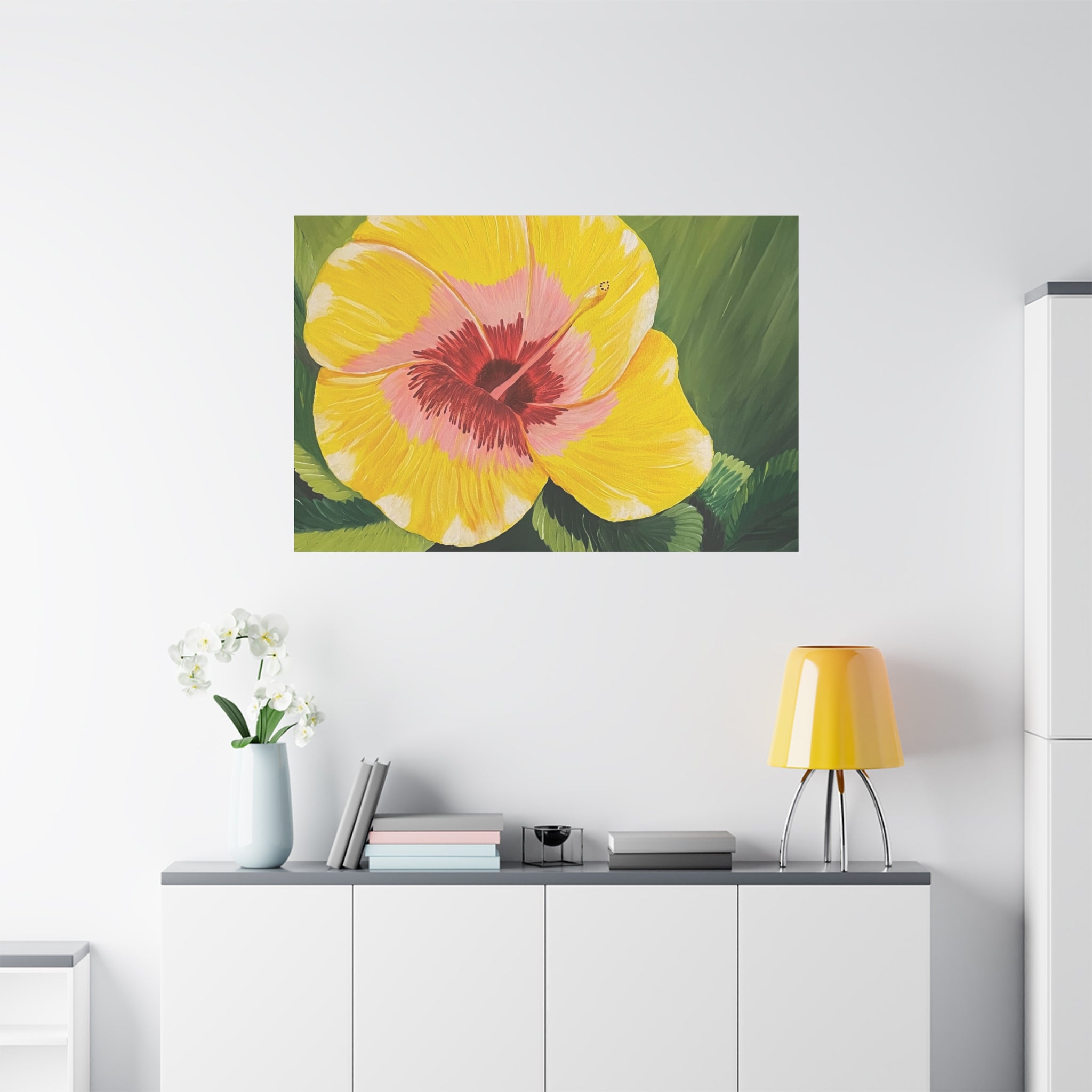 Blushing Sunrise Abstract Art Canvas - Contemporary Wall Decor