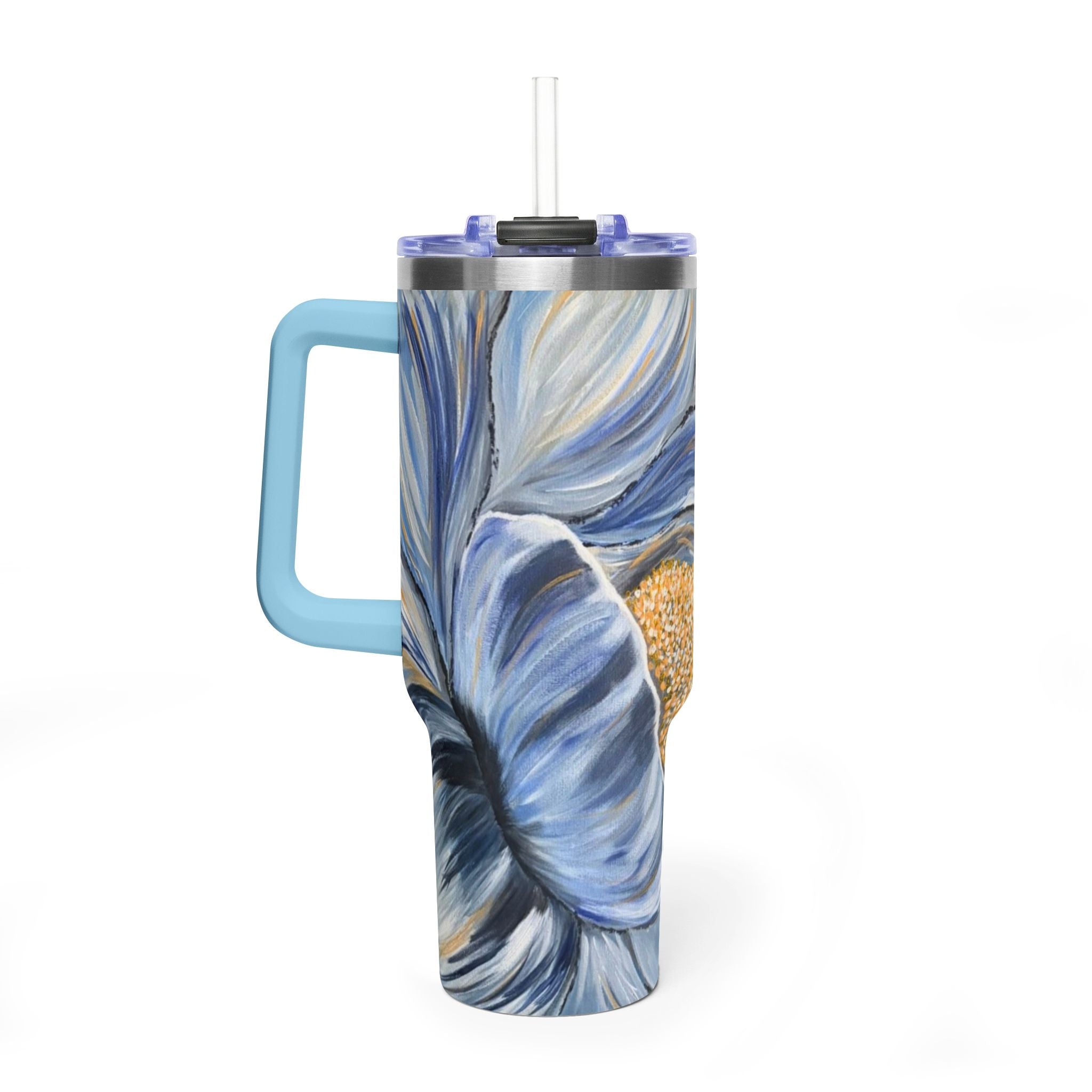 Velvet Current 40oz  Vacuum Tumbler — Insulated Travel Mug with Straw