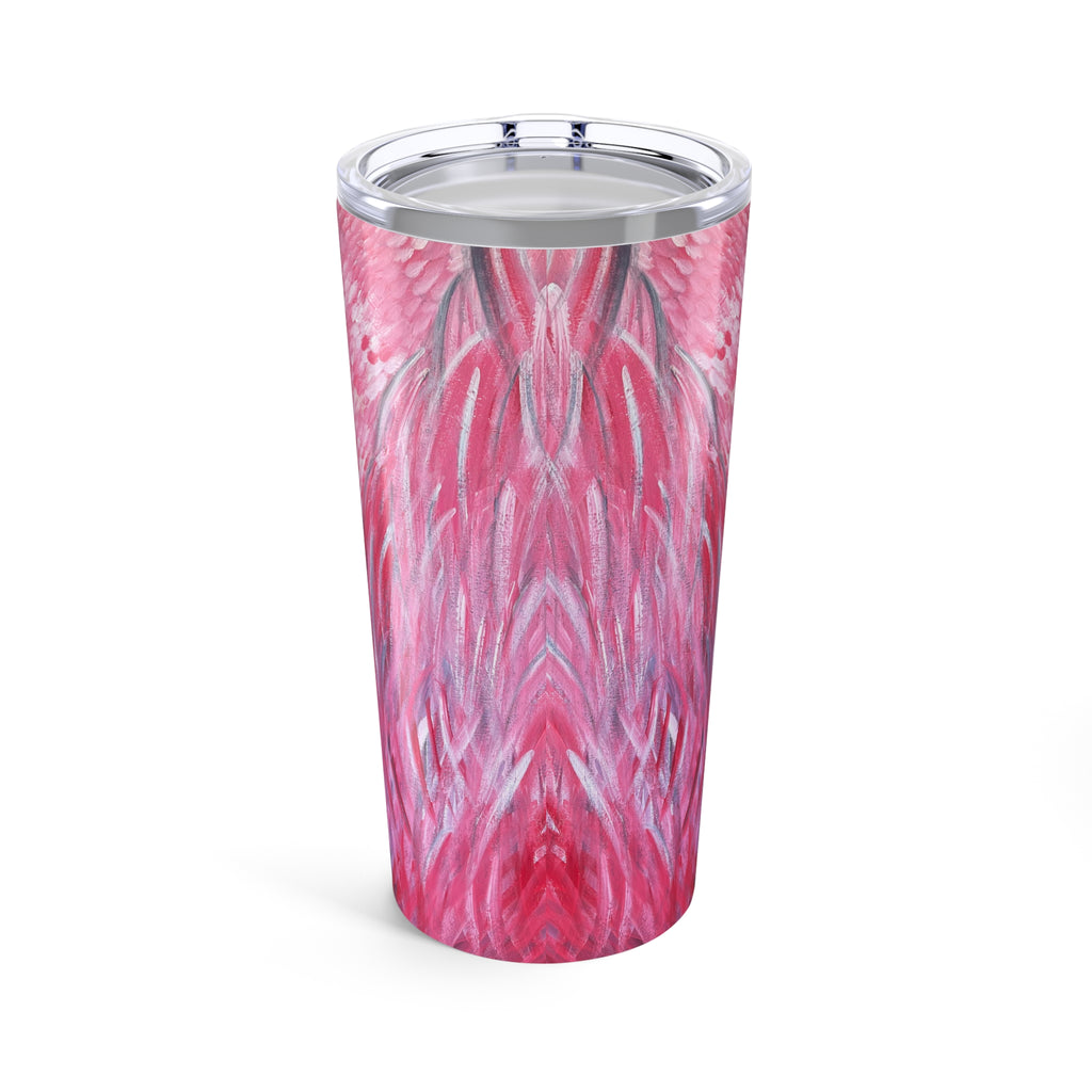 Feathered Grace 20oz Artistic Tumbler - Perfect Hand Painted Gift