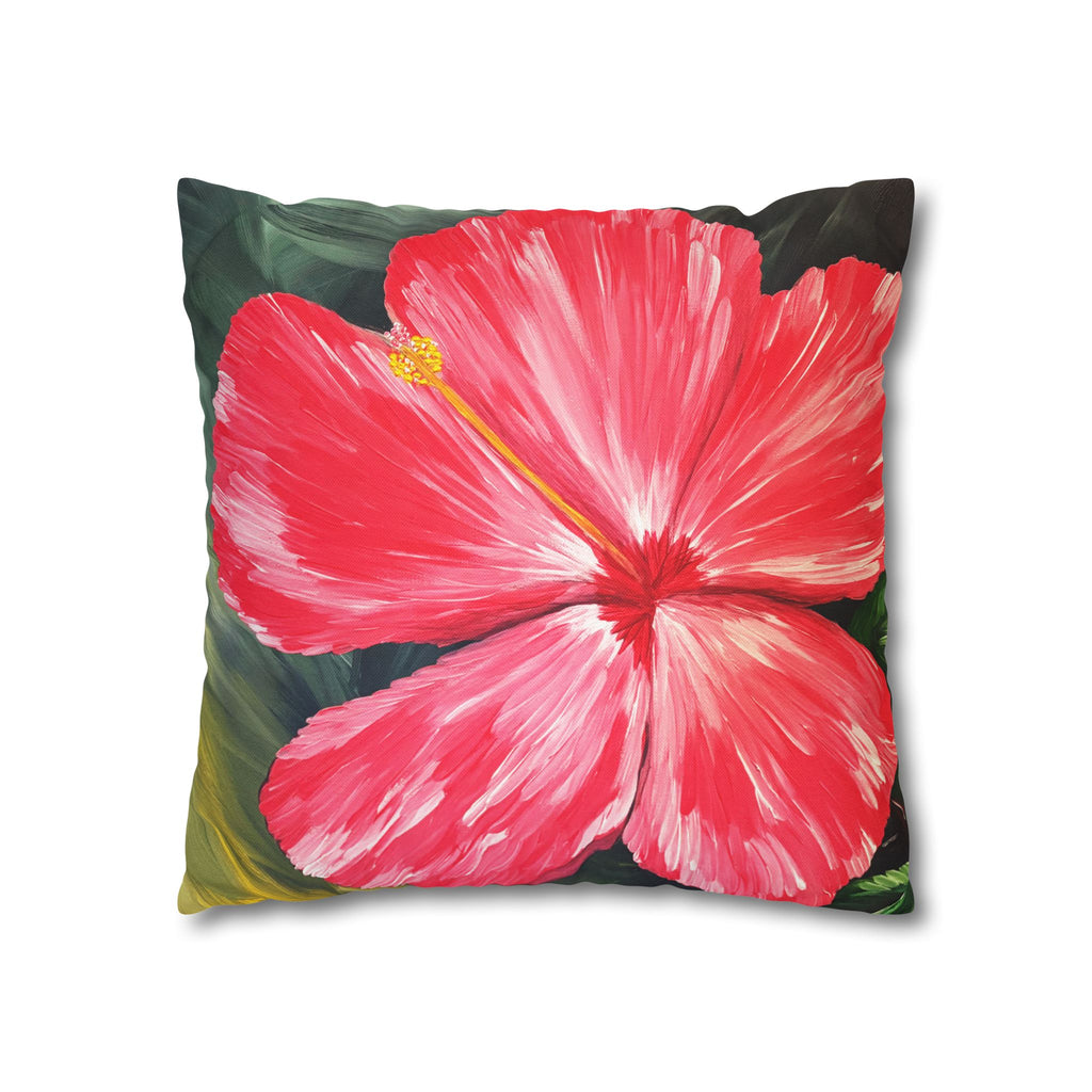 Hibiscus Hues Square Decorative Pillow Sham