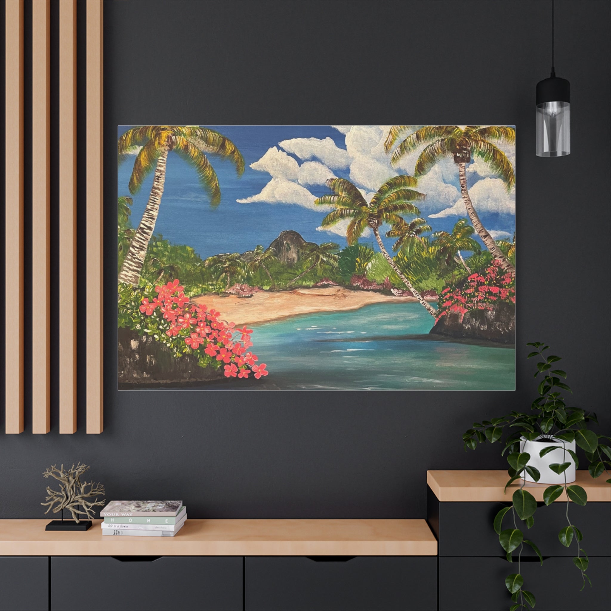 Blooming Paradise Abstract Art Canvas - Contemporary Wall Decor