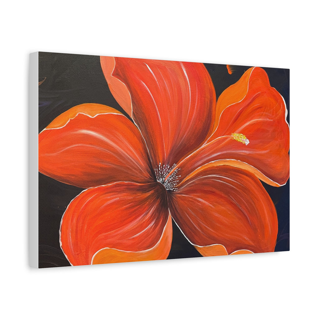 Scarlet Veil Abstract Art Canvas - Contemporary Wall Decor