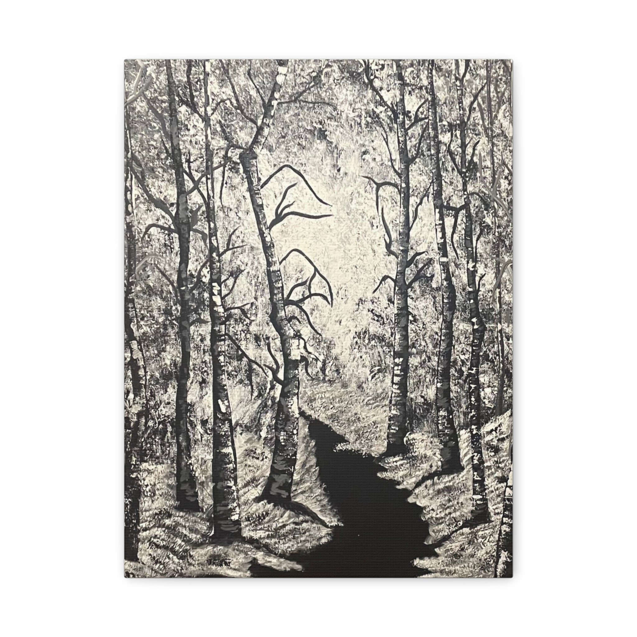 Silver Shadows Canvas Wall Art