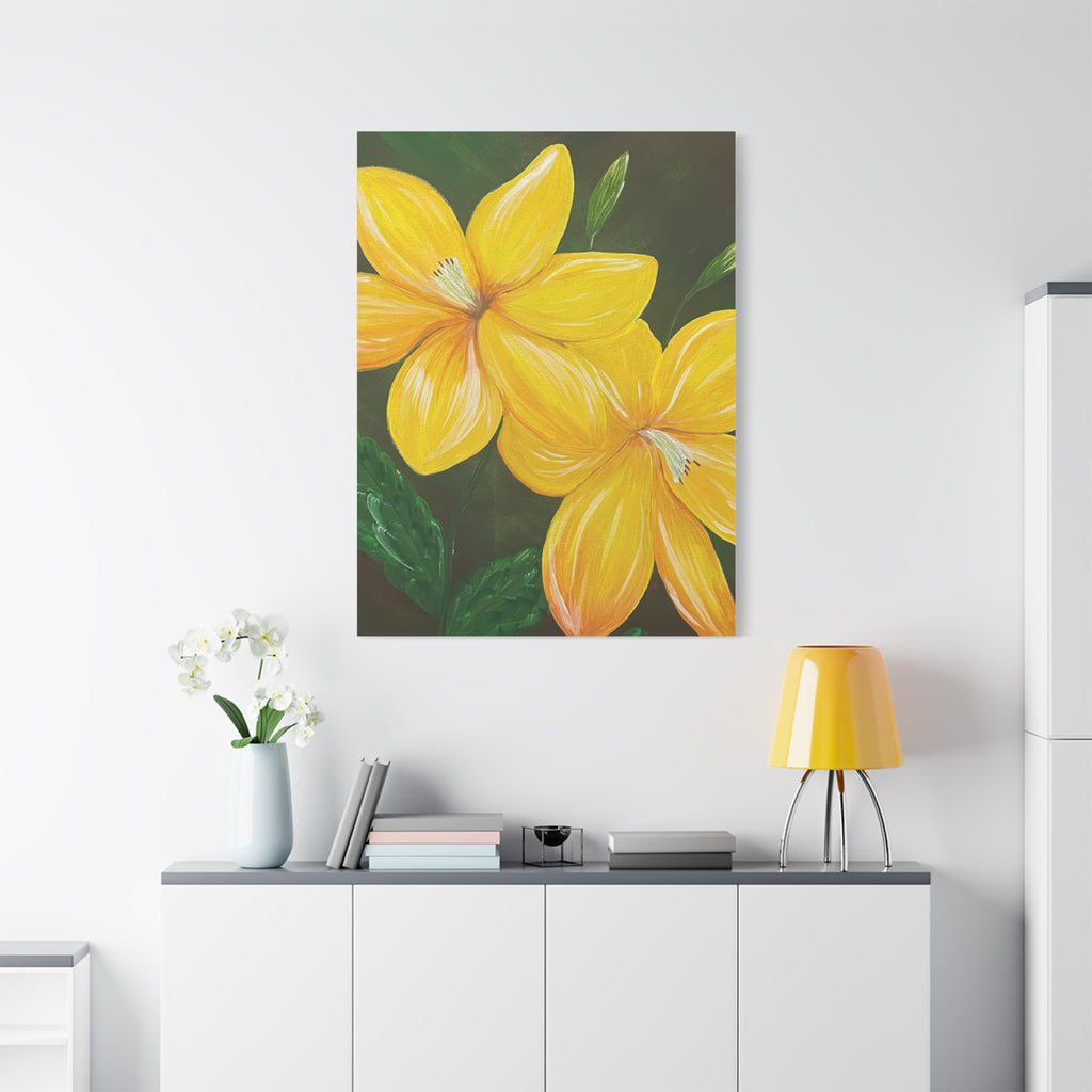 Golden Bloom Canvas Wall Art