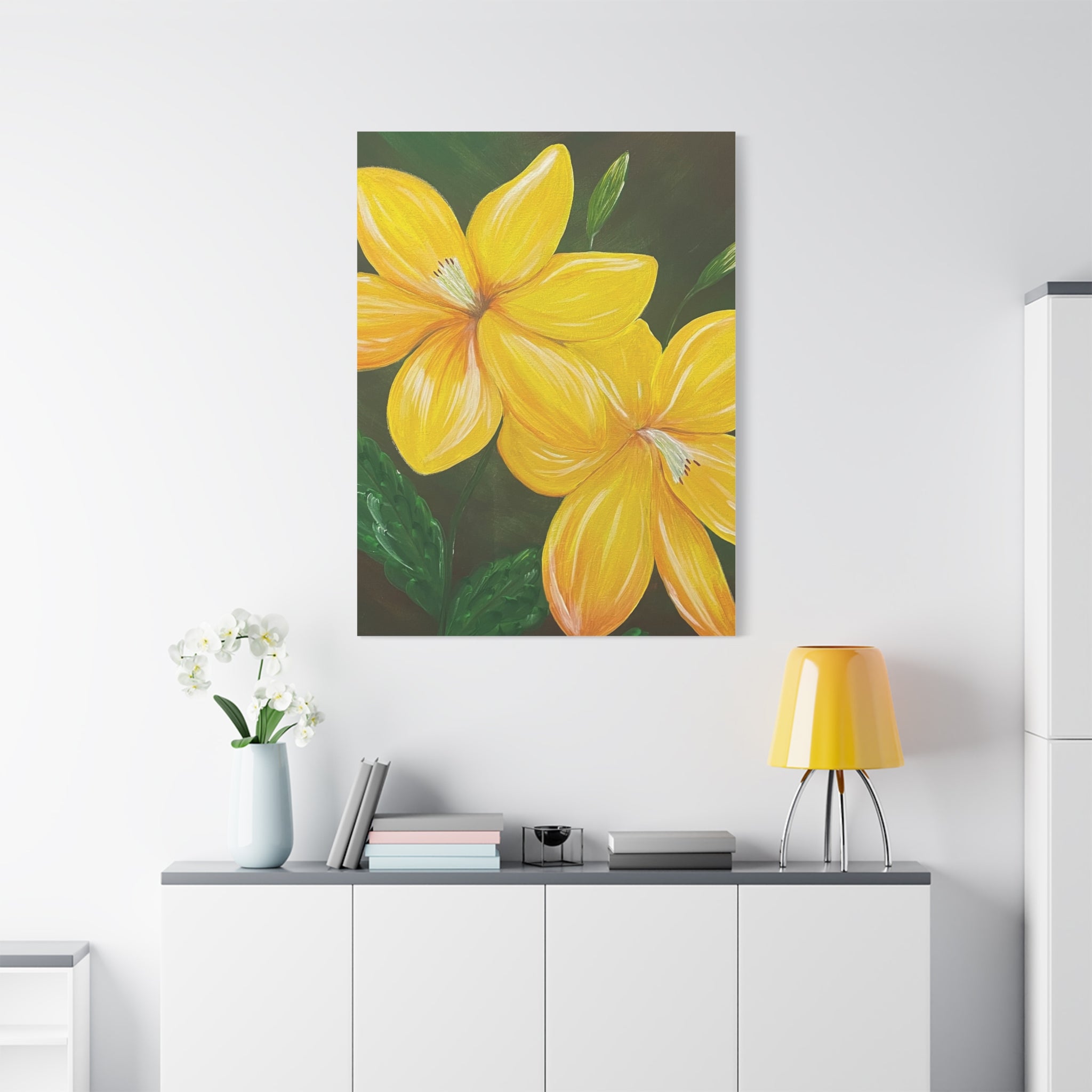 Golden Bloom Canvas Wall Art