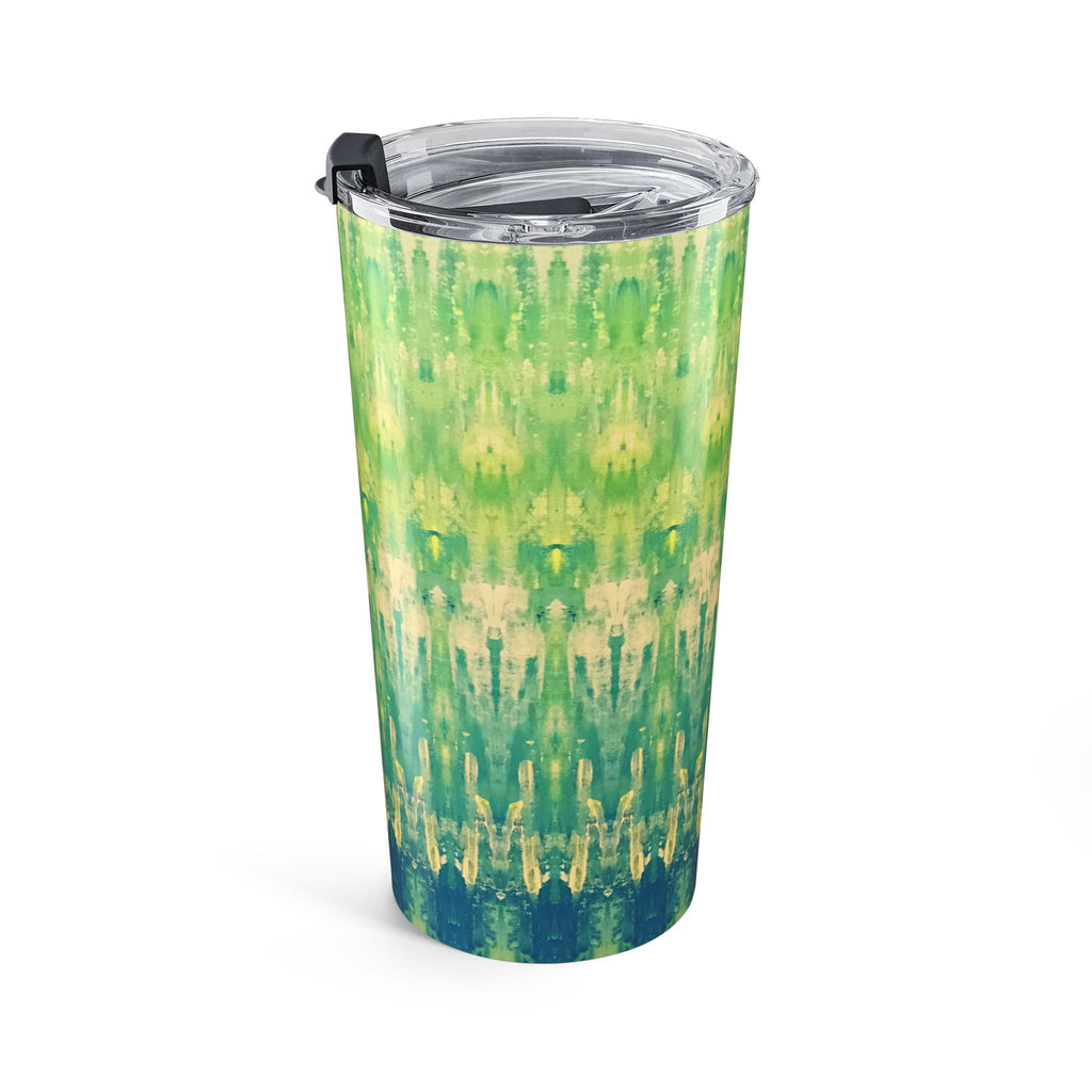 Hues of Heritage 20oz Green Teal Tie-Dye Stainless Tumbler — Insulated Travel Cup