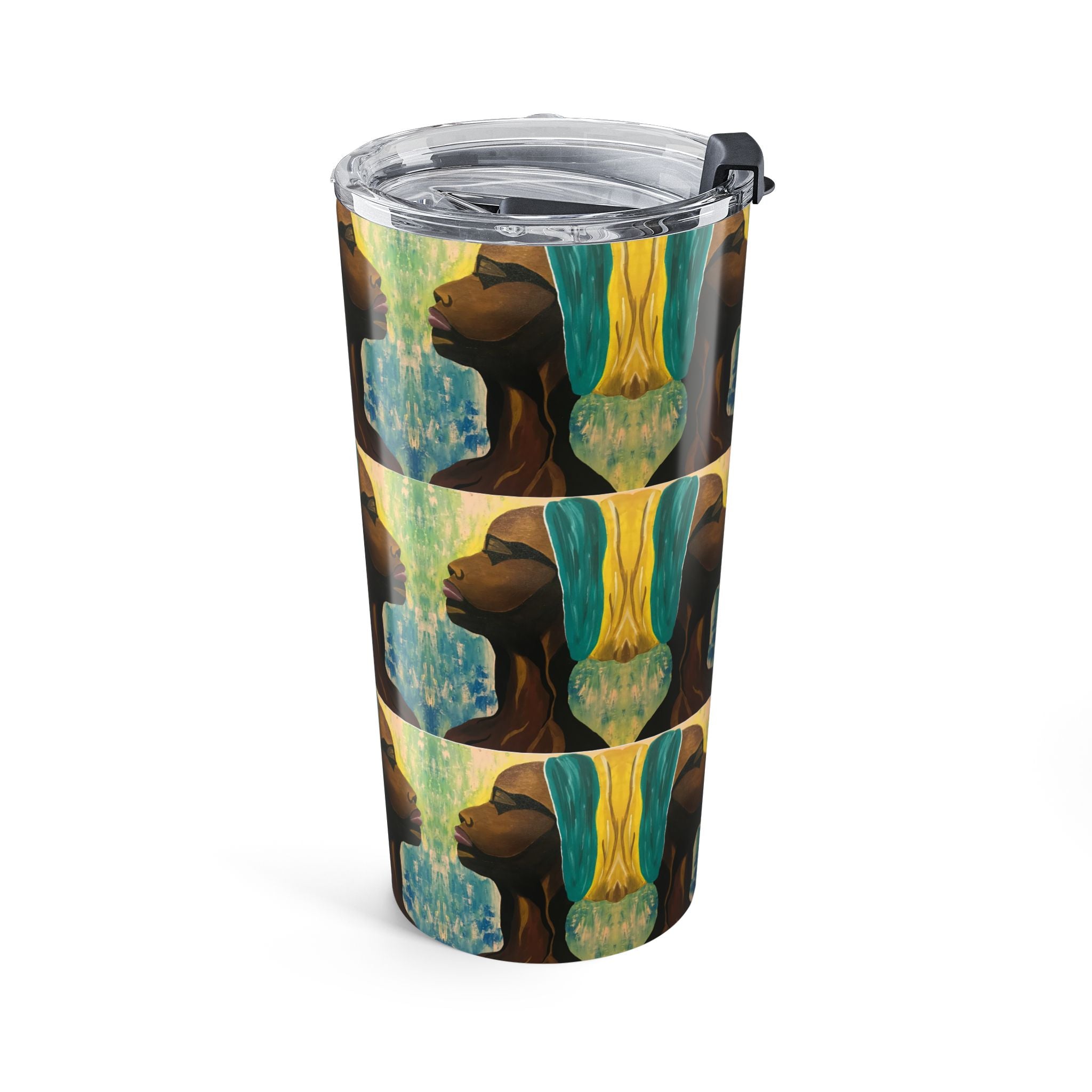 Hues of Heritage Tumbler 20oz, Vibrant Drinkware, Modern Art Travel Mug, Eco-Friendly Gift, Unique Home Beverage Container