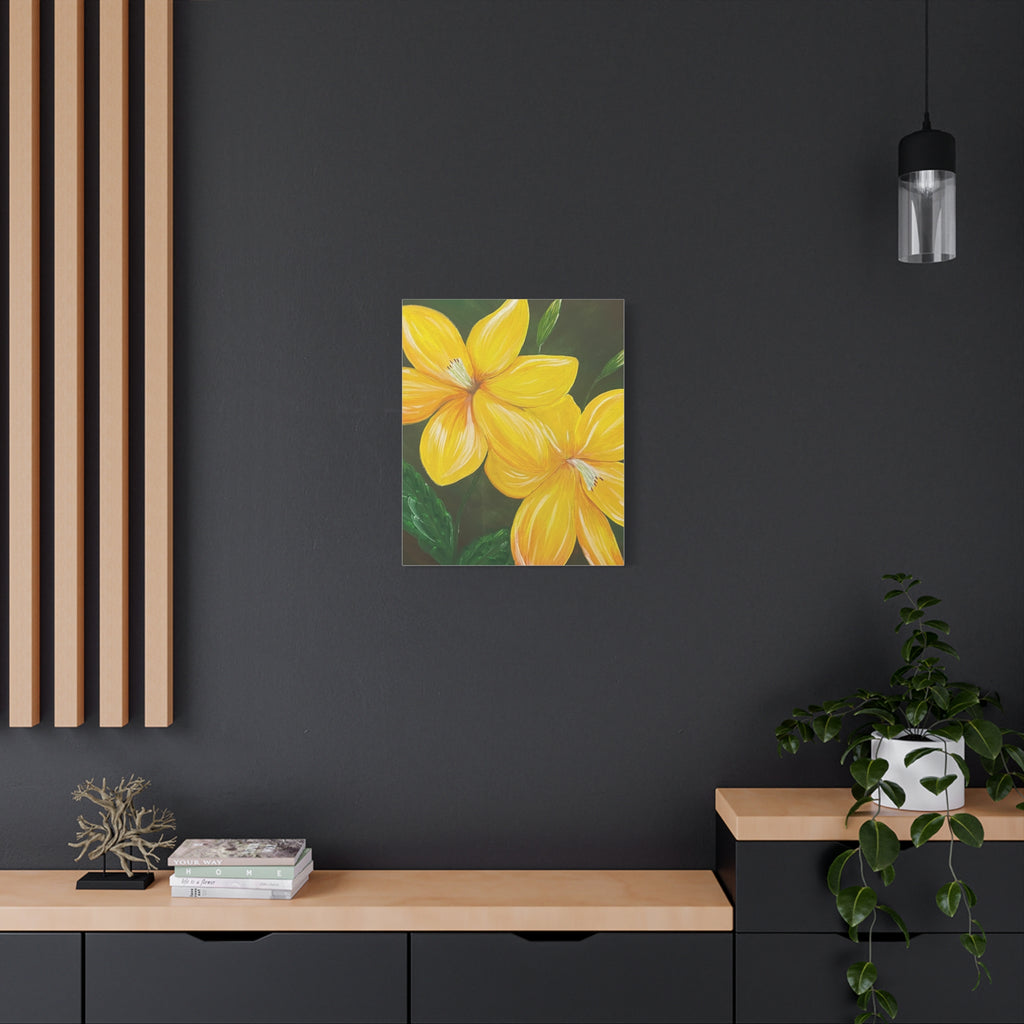 Golden Bloom Canvas Wall Art