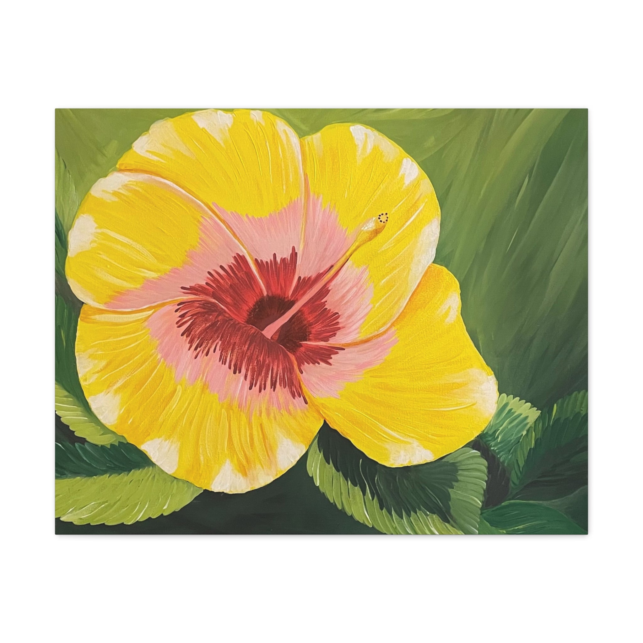 Blushing Sunrise Abstract Art Canvas - Contemporary Wall Decor