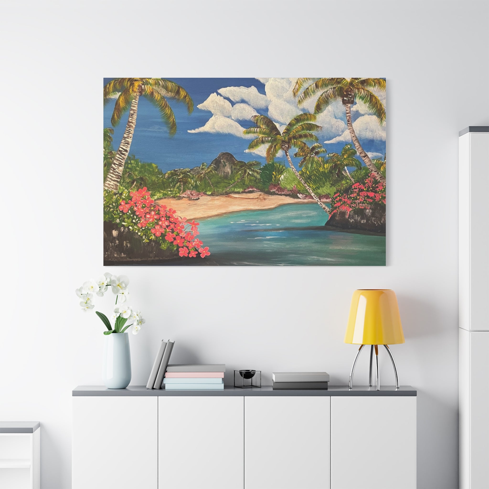 Blooming Paradise Abstract Art Canvas - Contemporary Wall Decor