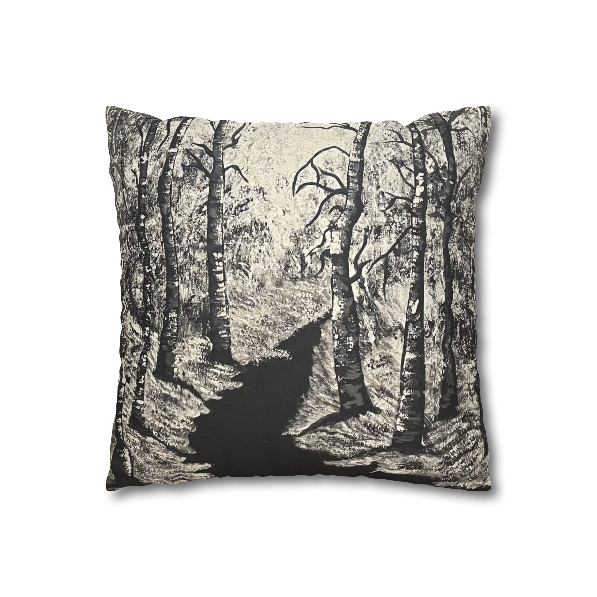 Silver Shadows Square Decorative Pillow Sham