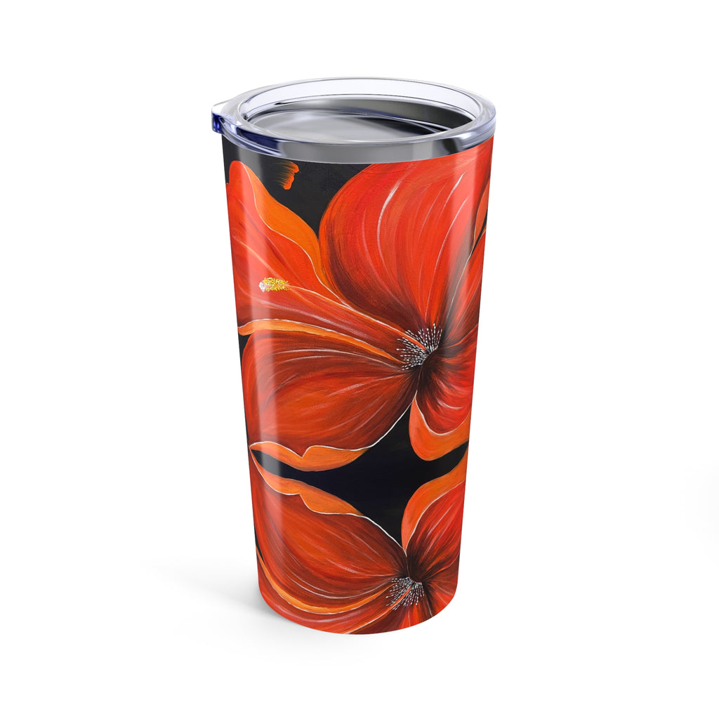 Scarlet Veil 20oz Artistic Tumbler - Perfect Hand Painted Gift