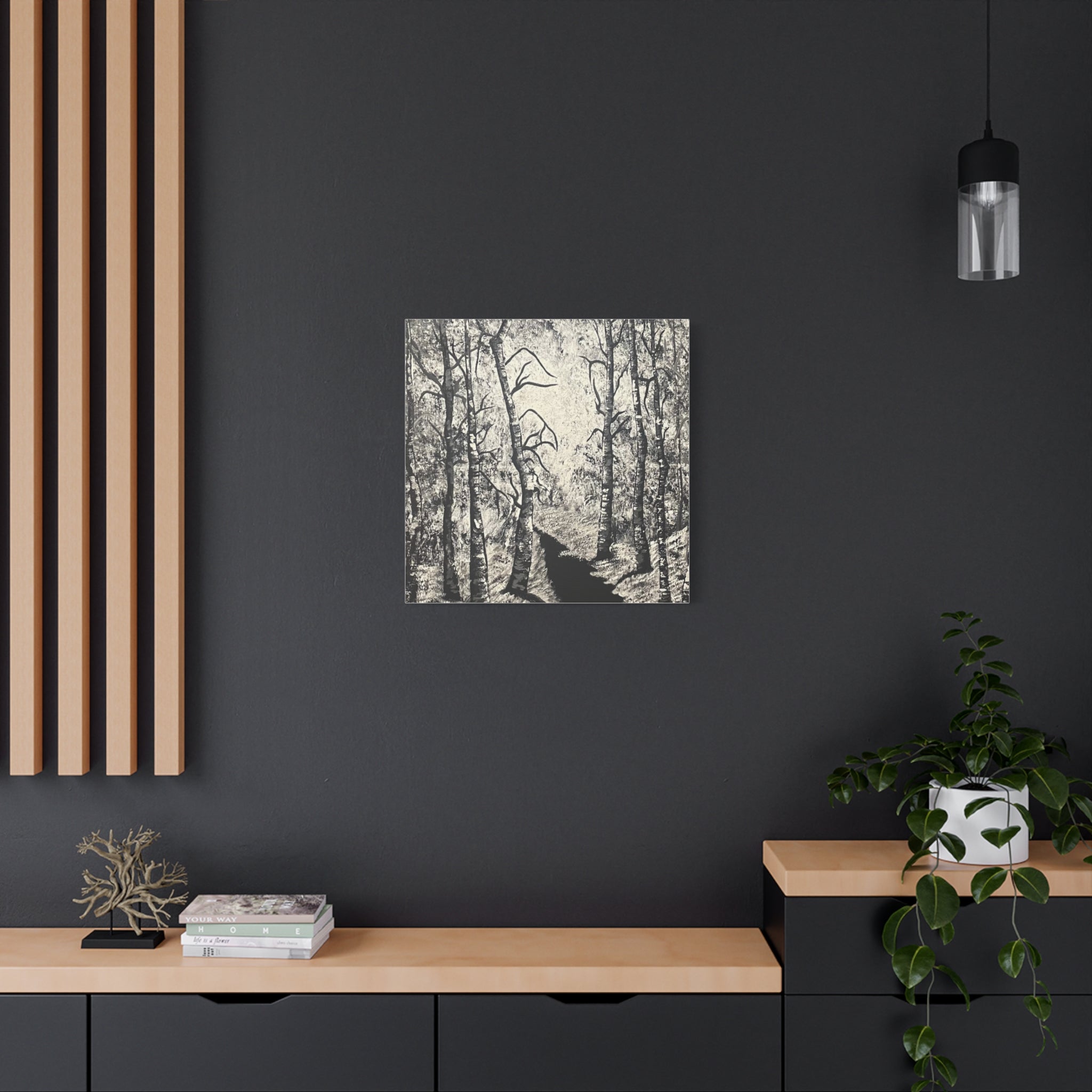 Silver Shadows Canvas Wall Art