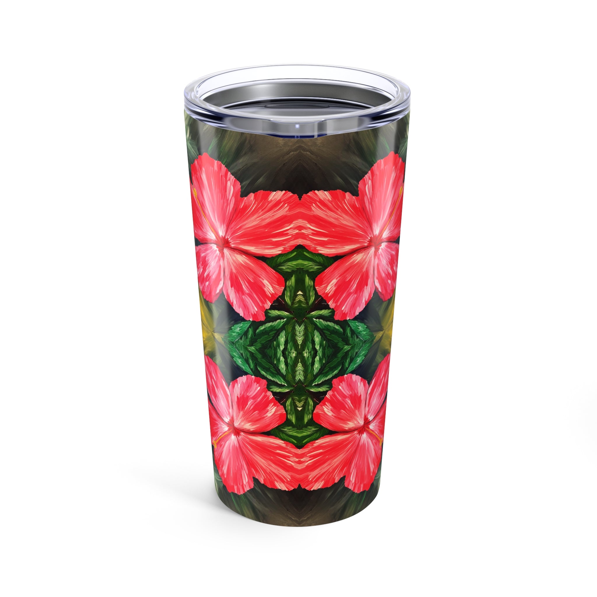 Hibiscus Hues 20oz Artistic Tumbler - Perfect Hand Painted Gift
