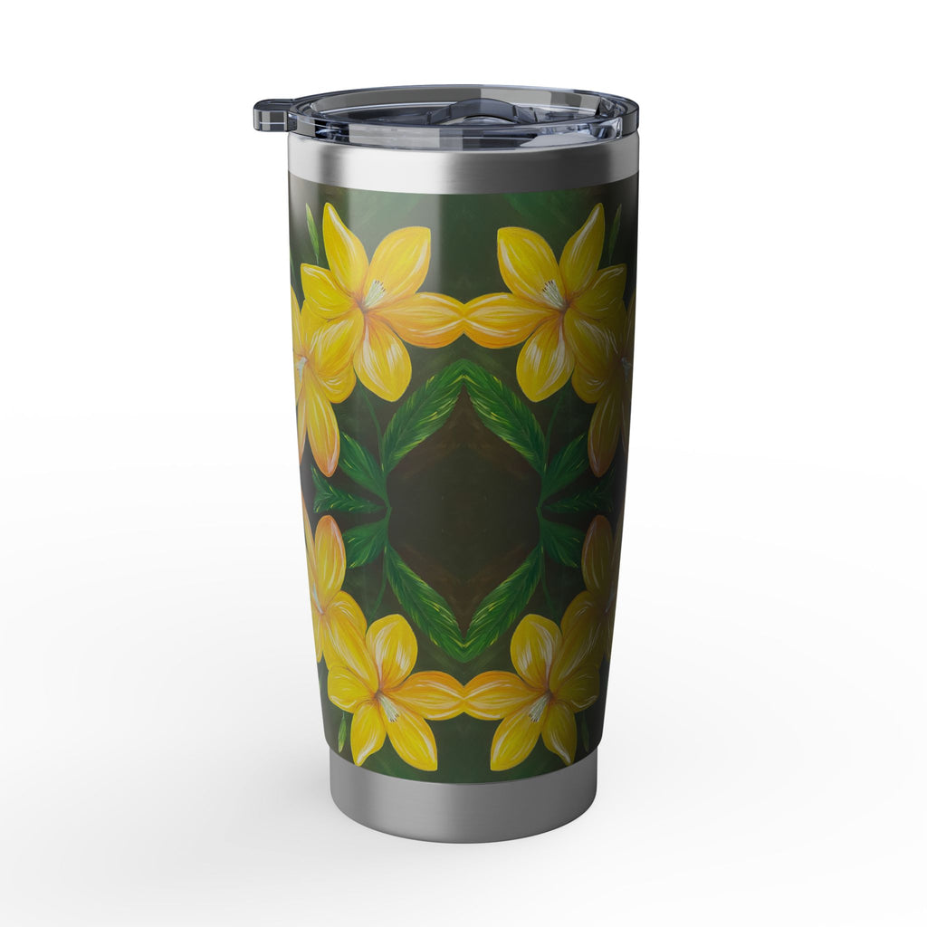 Golden Bloom Tumbler | 20oz Insulated Drinkware, Summer Travel Mug, Gift for Nature Lovers, Eco-Friendly Hydration