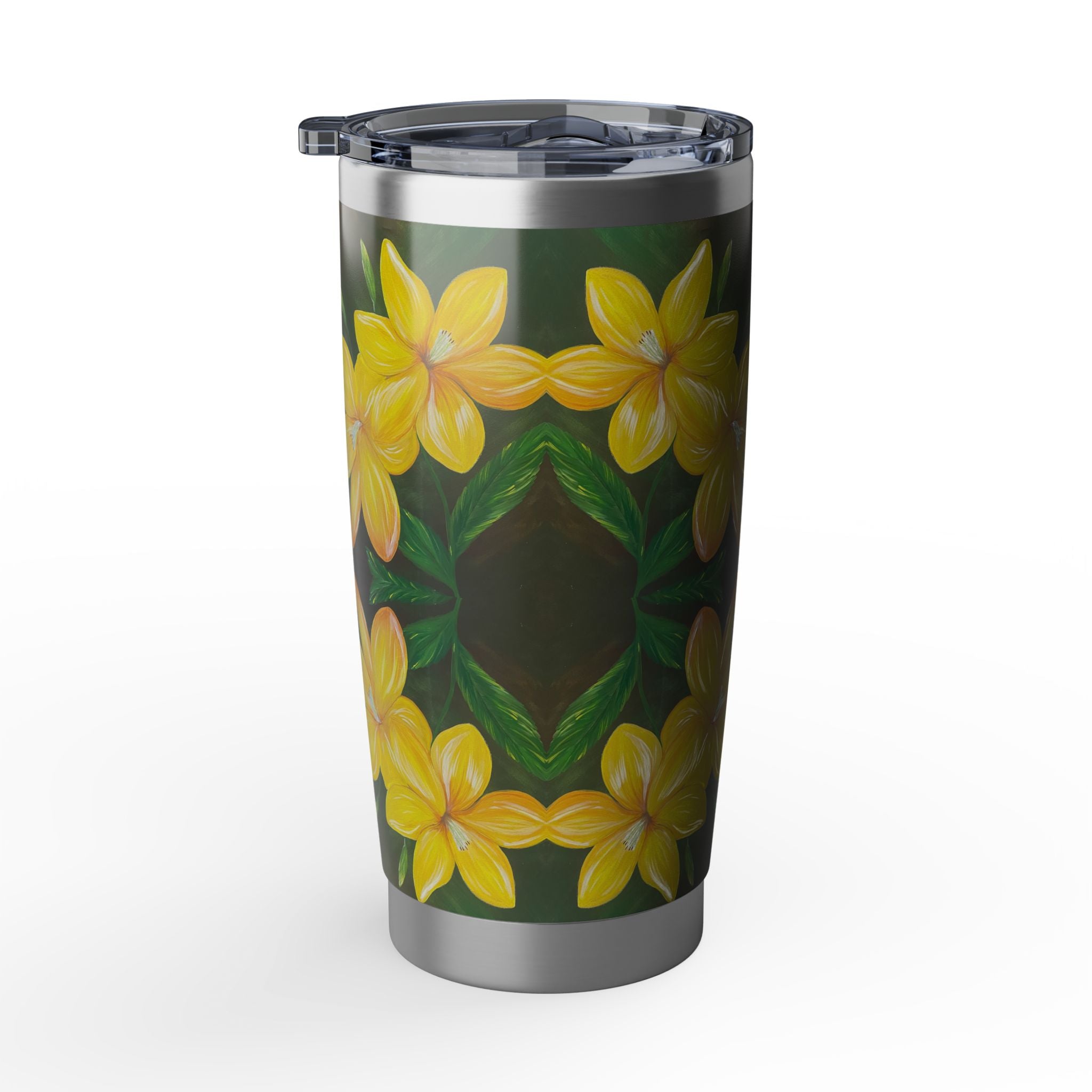 Golden Bloom Tumbler | 20oz Insulated Drinkware, Summer Travel Mug, Gift for Nature Lovers, Eco-Friendly Hydration