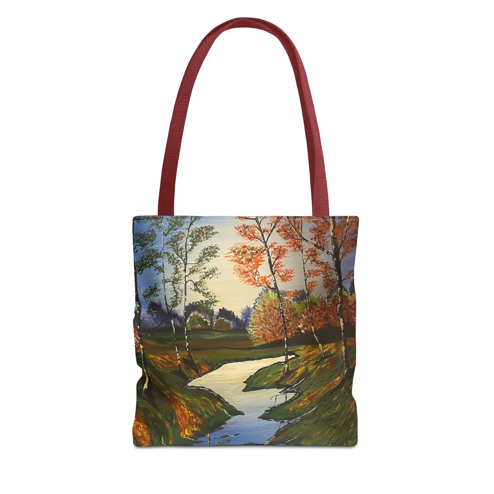 Whispering Birches Hand Painted Tote Bag