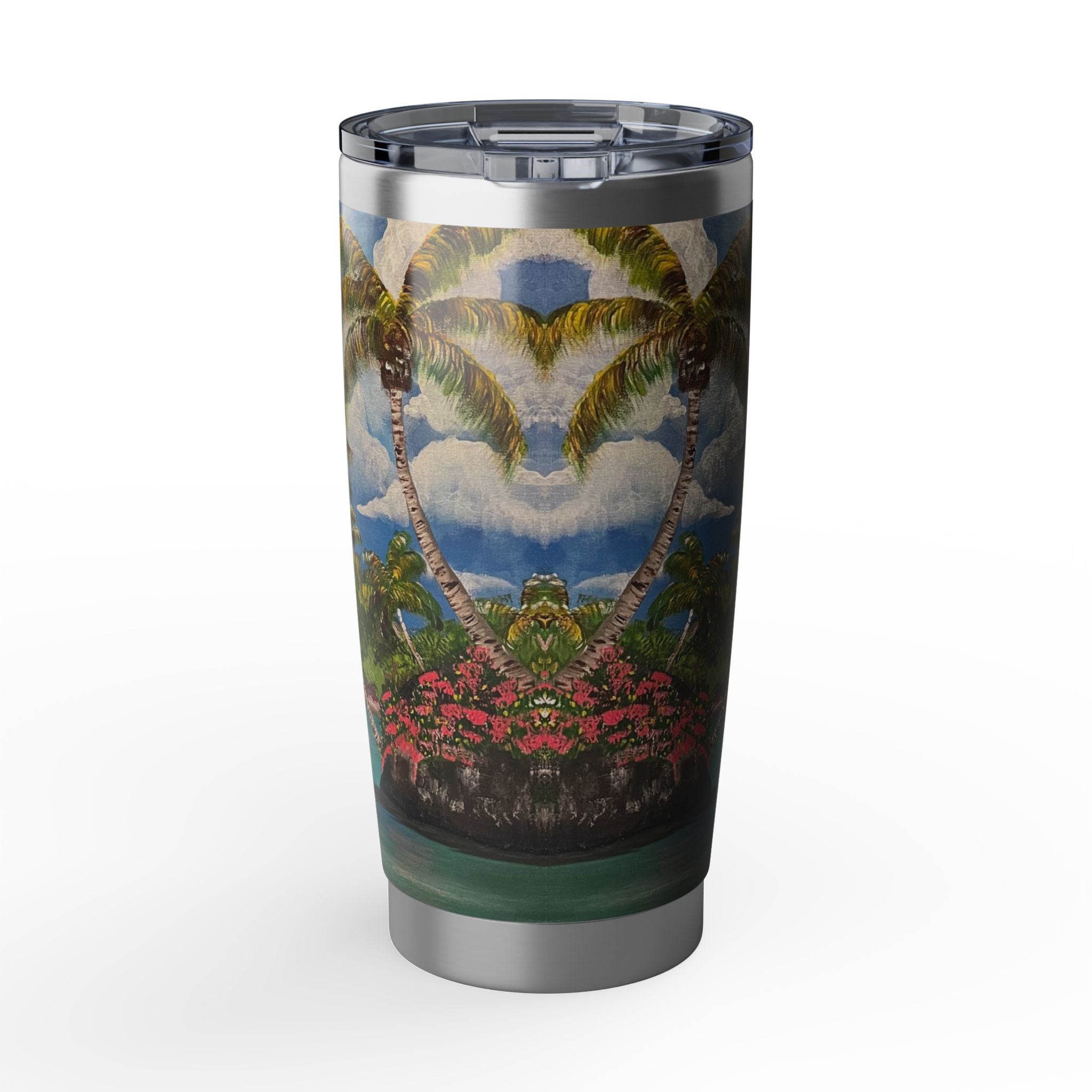Blooming Paradise 20oz Insulated Drinkware, Summer Travel Mug, Gift for Nature Lovers, Eco-Friendly Hydration