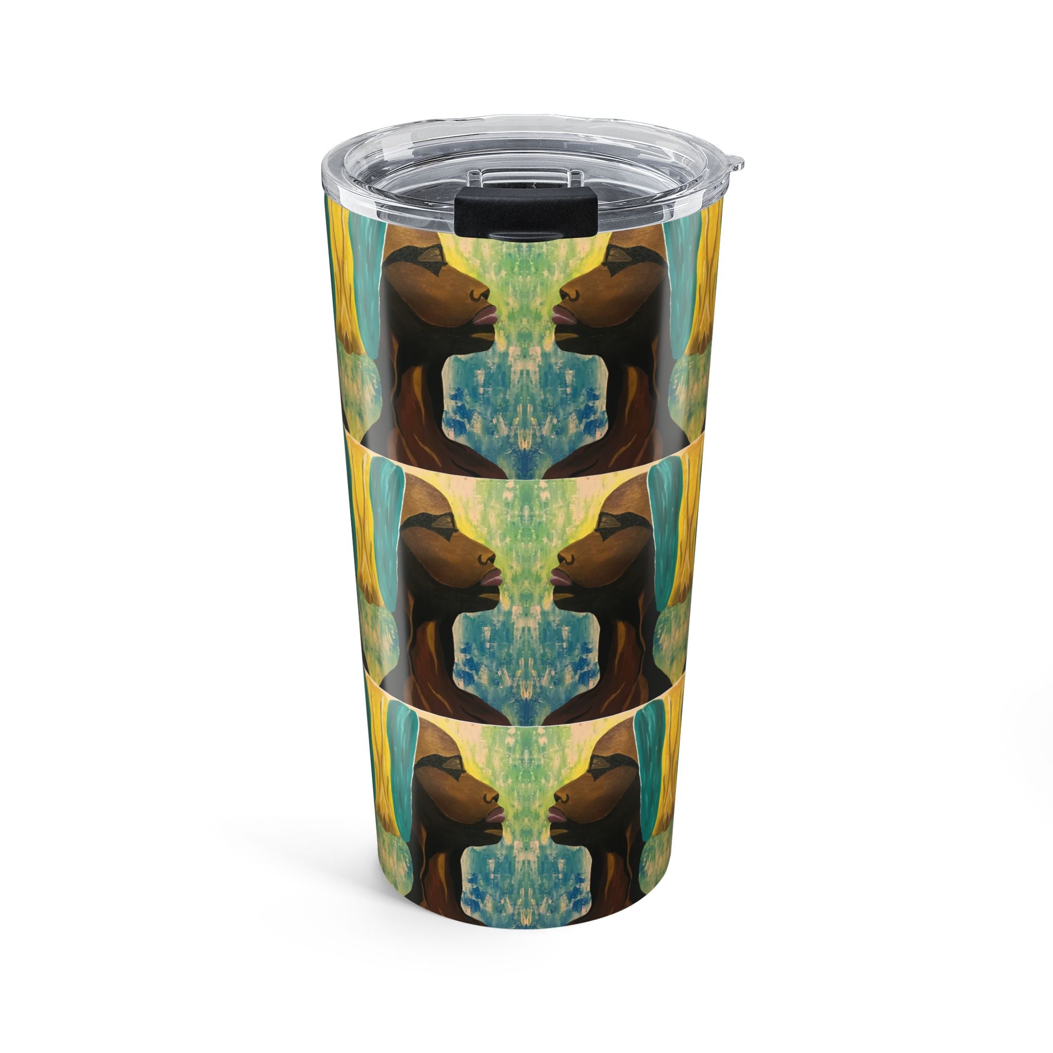 Hues of Heritage Tumbler 20oz, Vibrant Drinkware, Modern Art Travel Mug, Eco-Friendly Gift, Unique Home Beverage Container