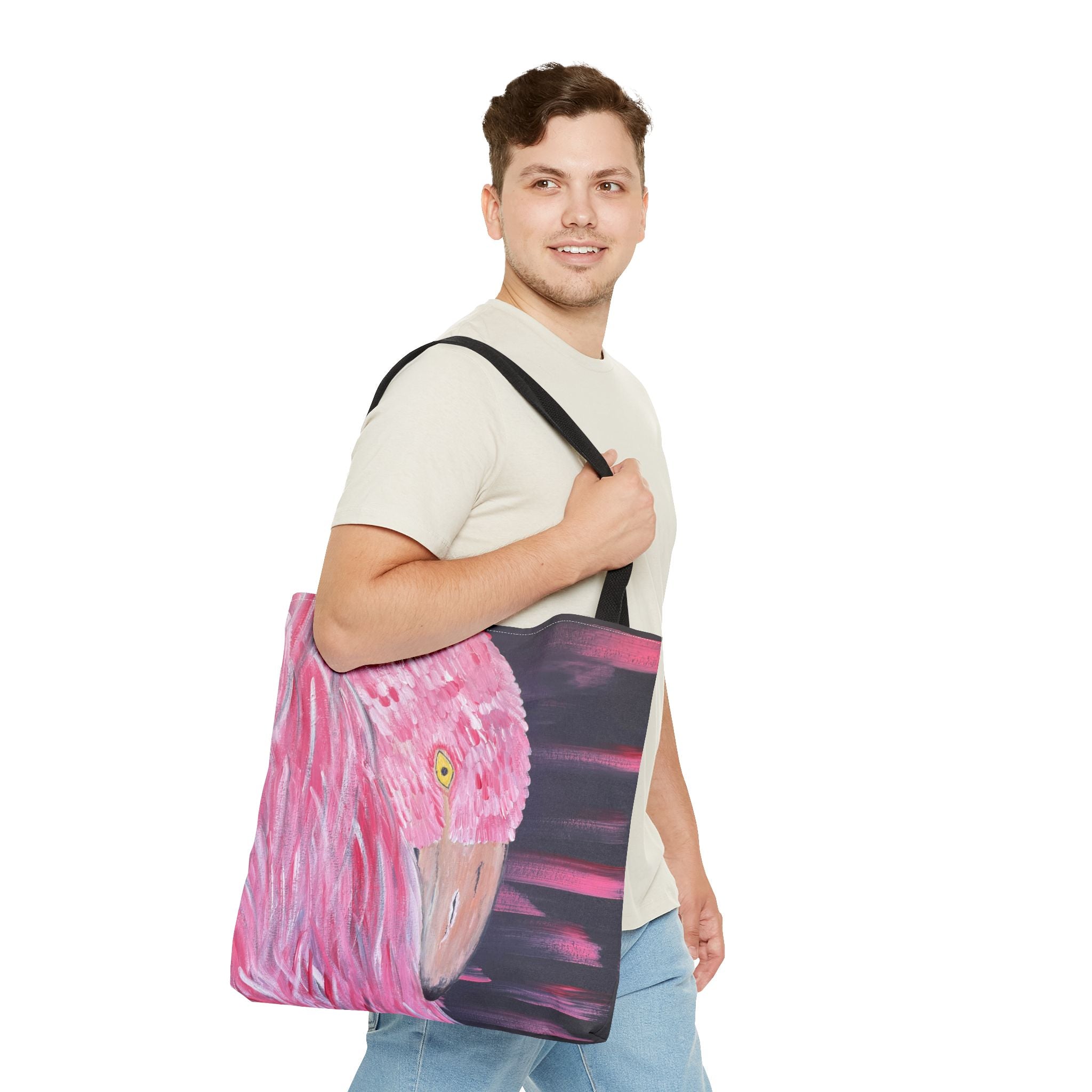 Feathered Grace Hand Painted Tote Bag