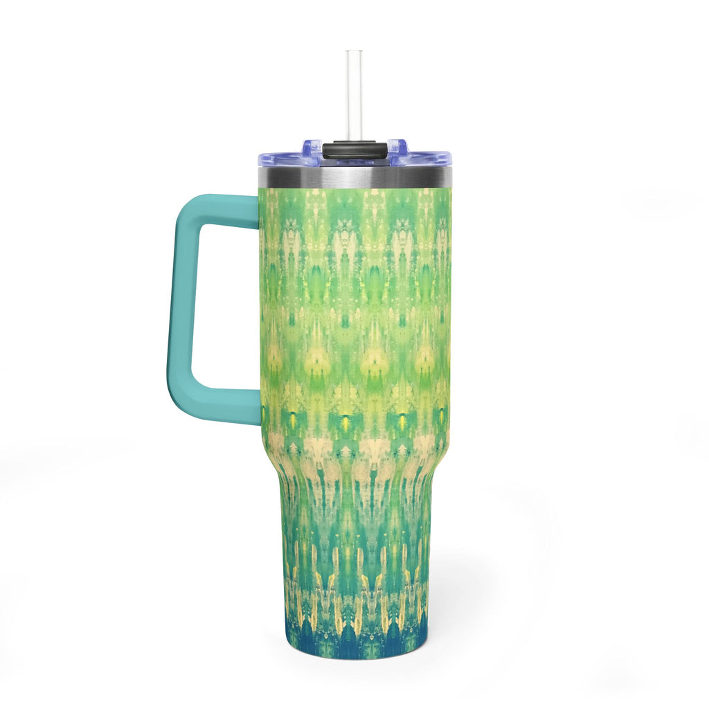 Hues of Heritage 40oz  Vacuum Tumbler — Insulated Travel Mug with Straw