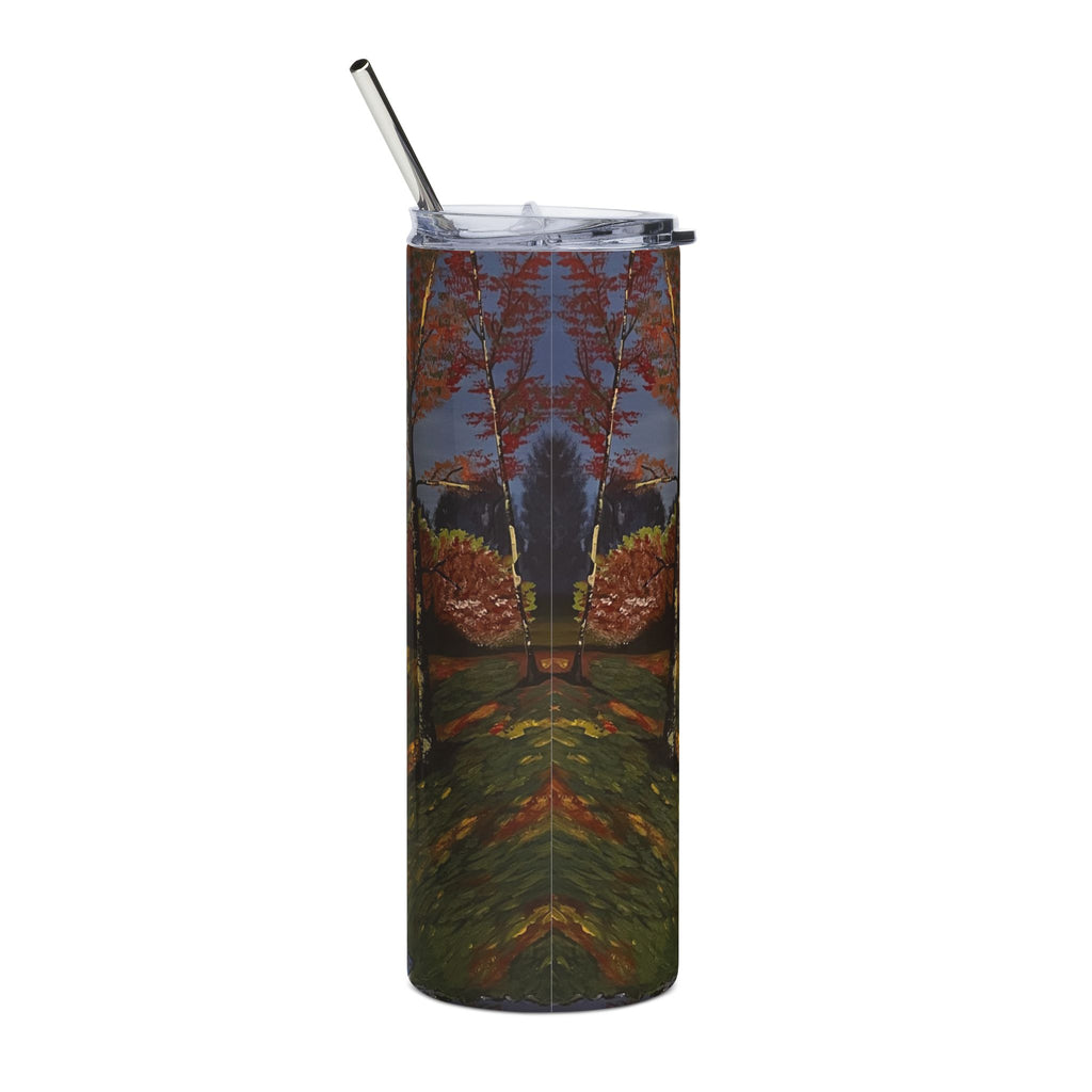 Whispering Birches 20oz Stainless Steel Tumbler - Vibrant Yellow Flower Design