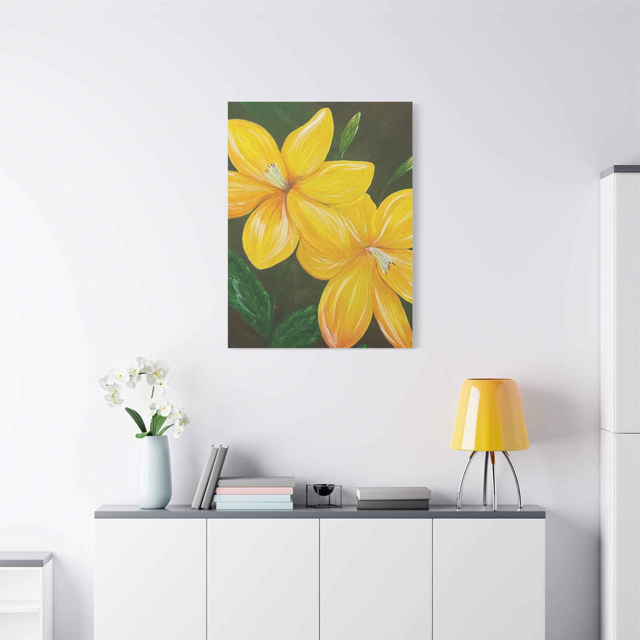 Golden Bloom Canvas Wall Art