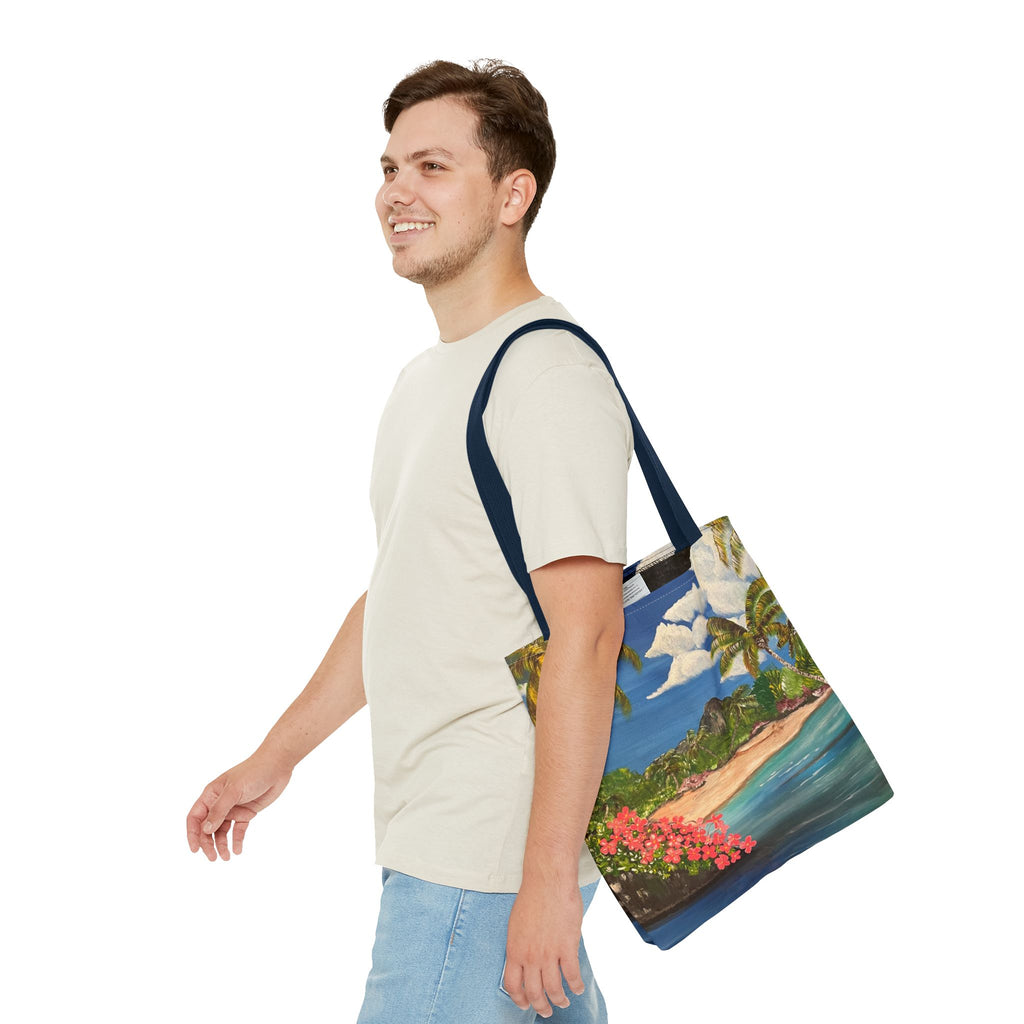 Blooming Paradise Hand Painted Tote Bag