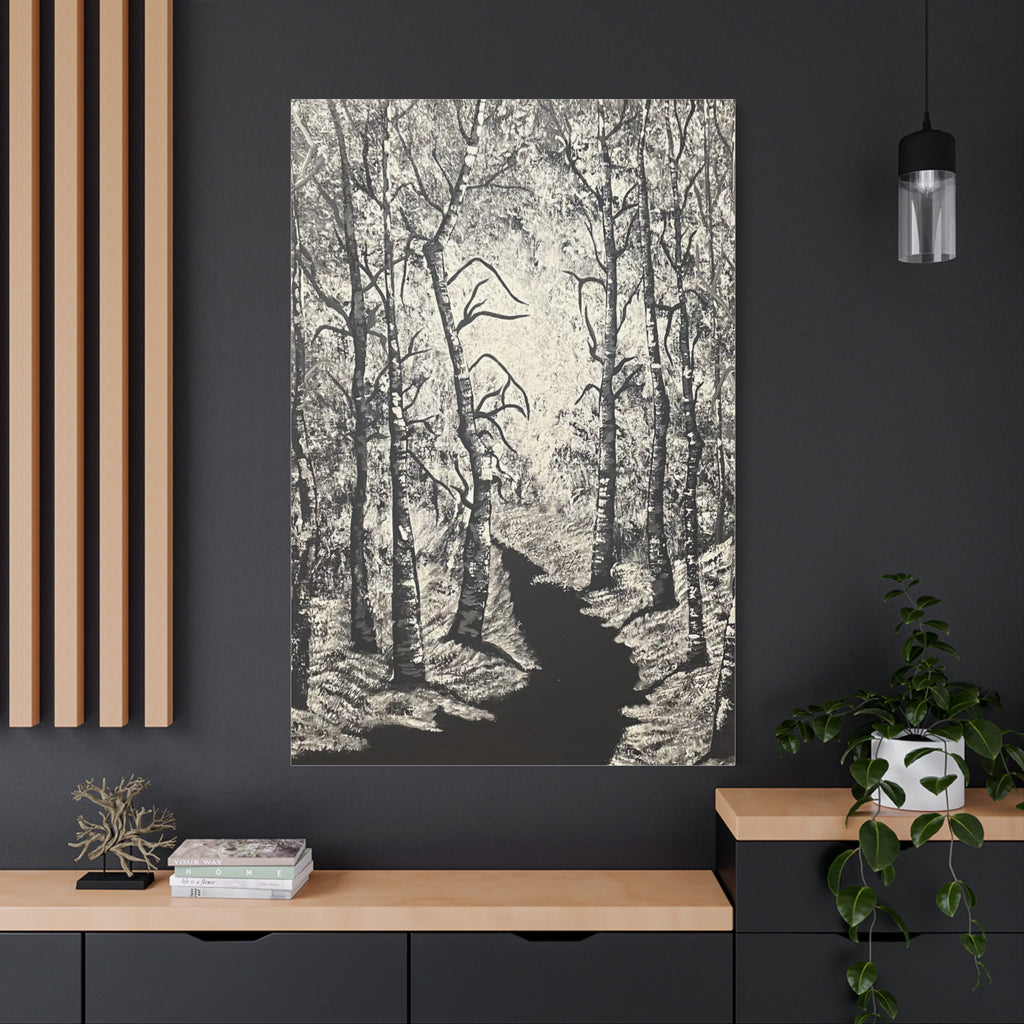 Silver Shadows Canvas Wall Art