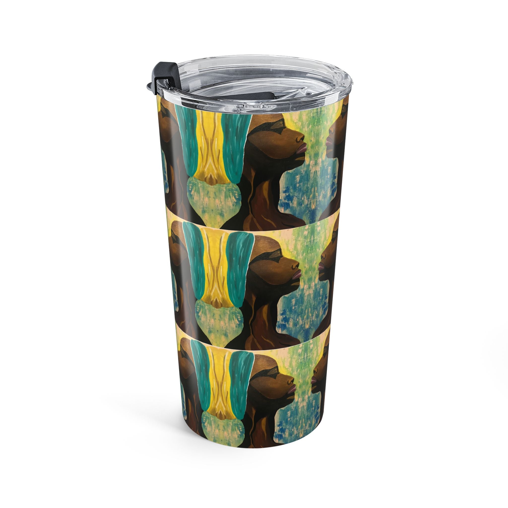 Hues of Heritage Tumbler 20oz, Vibrant Drinkware, Modern Art Travel Mug, Eco-Friendly Gift, Unique Home Beverage Container