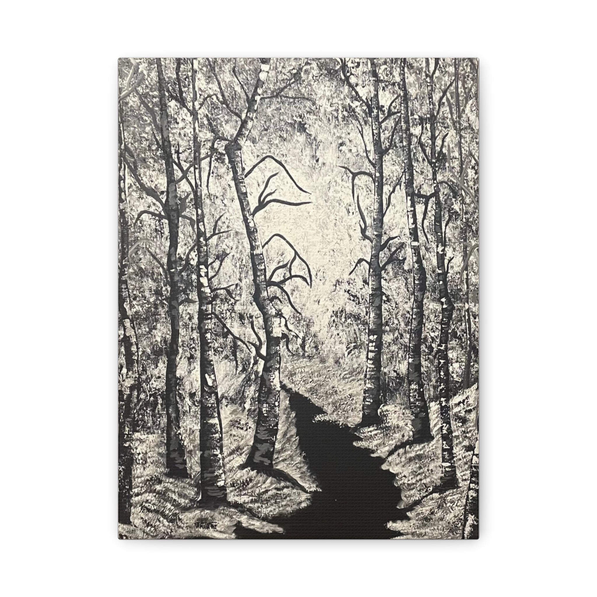 Silver Shadows Canvas Wall Art