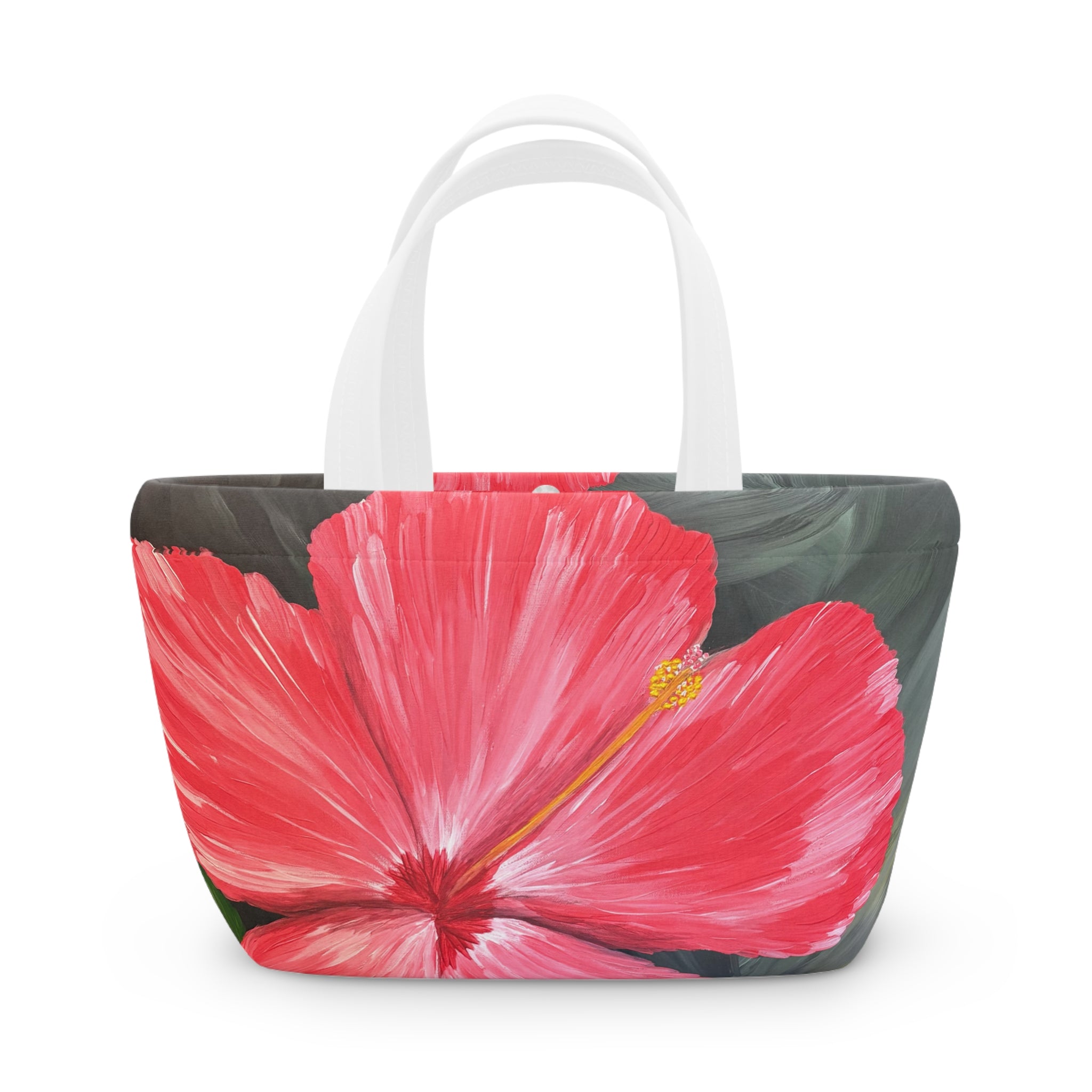 Hibiscus Hues Lunch Bag — Insulated Tote