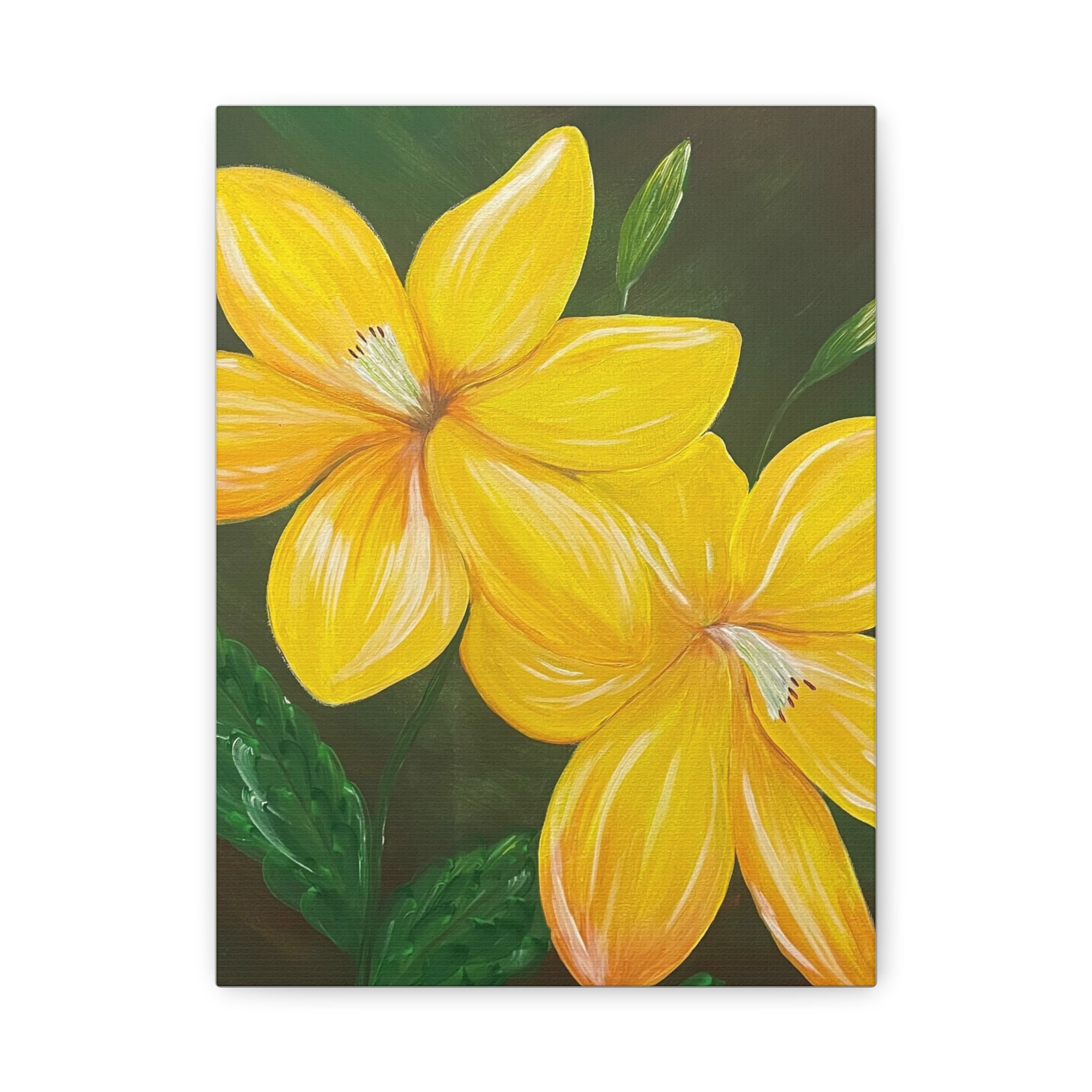 Golden Bloom Canvas Wall Art
