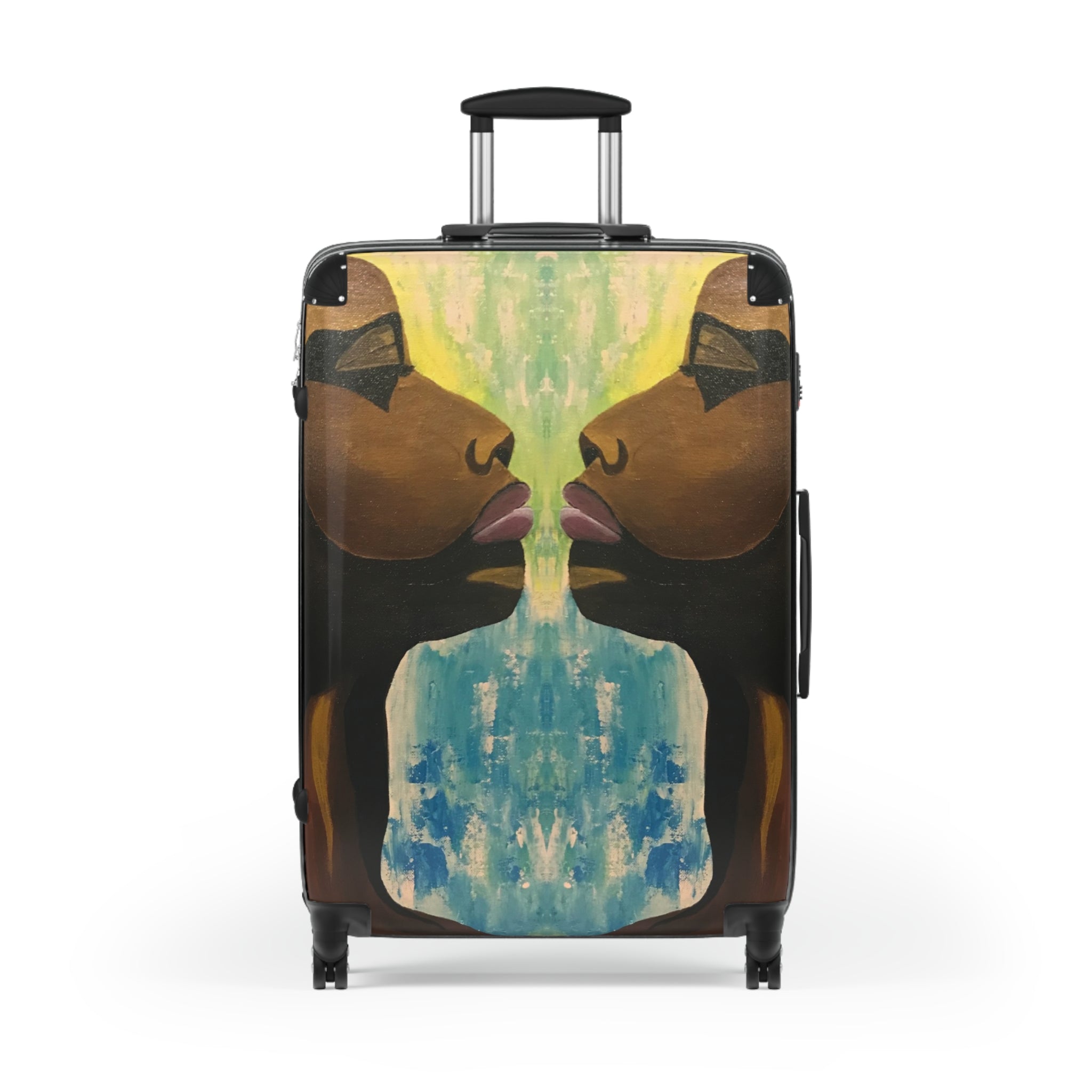 Hues of Heritage Handprinted Colorful Suitcase
