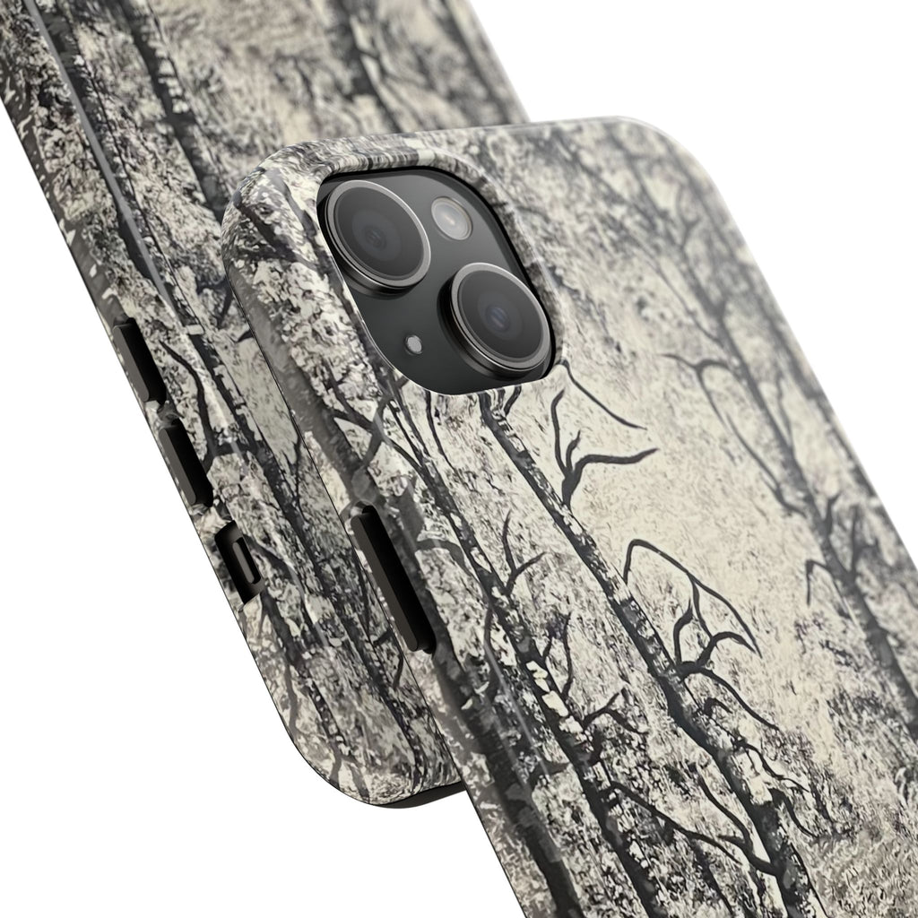 Silver Shadows Phone Case - Hand Painted Unique Designs