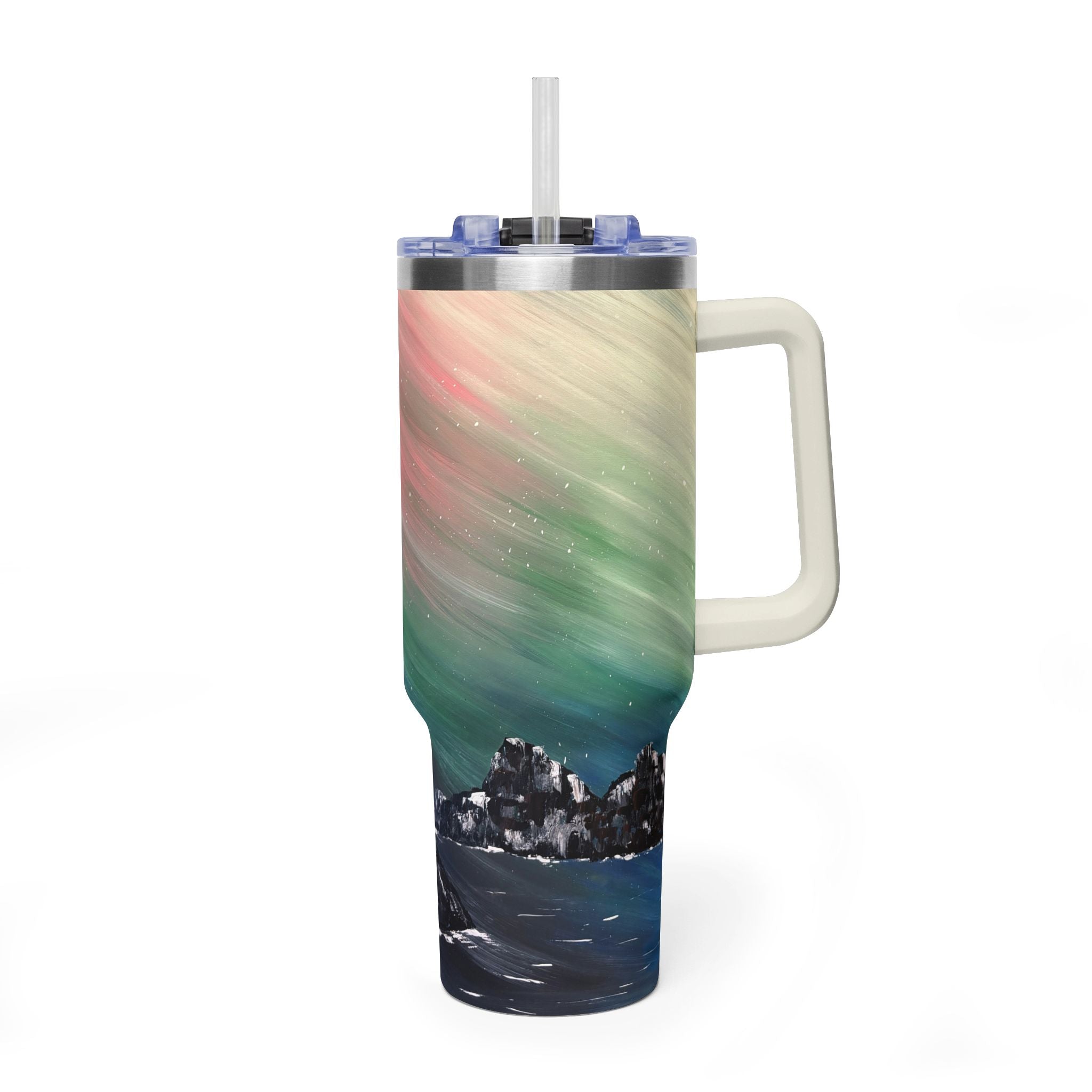 The North Sky 40oz  Vacuum Tumbler — Insulated Travel Mug with Straw