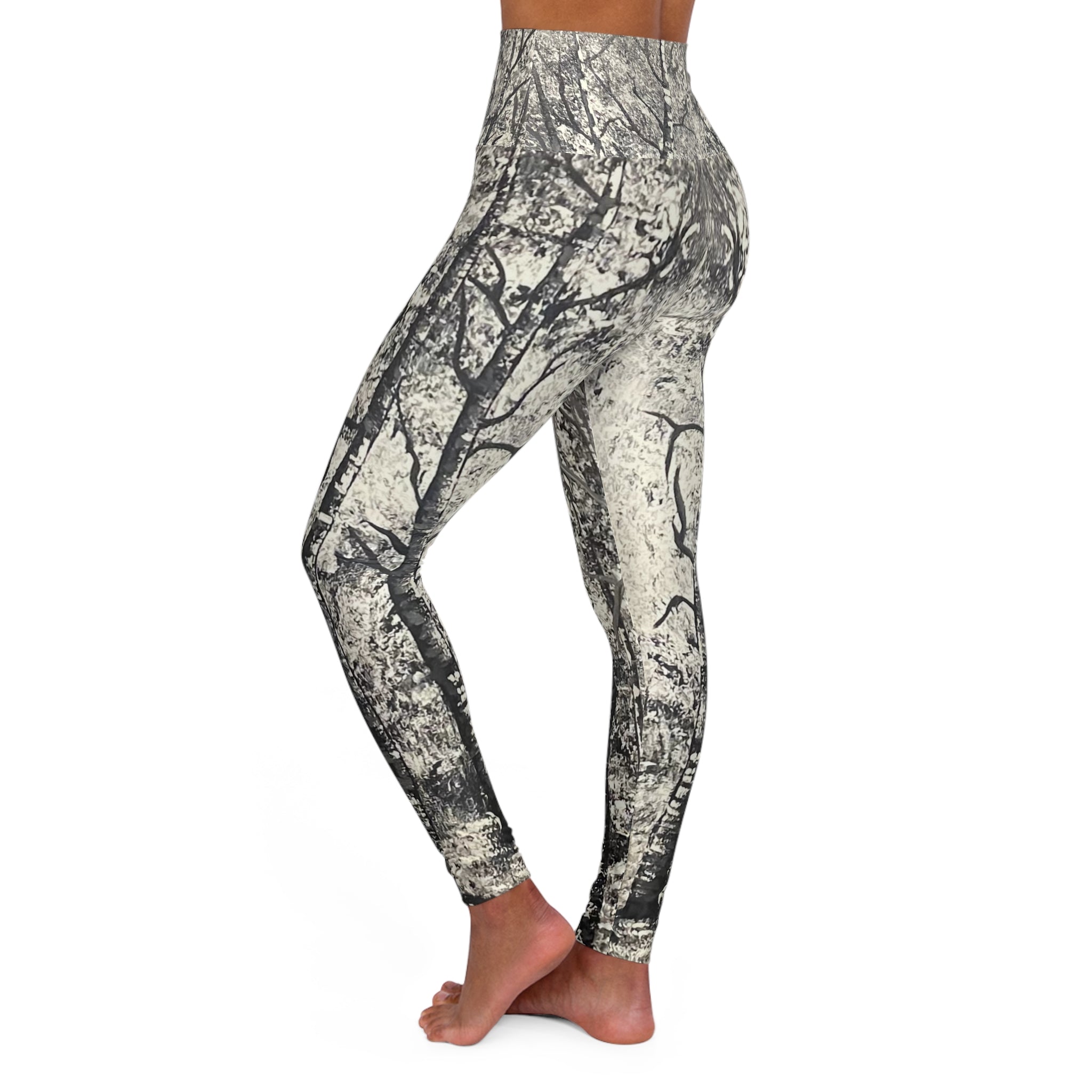 Silver Shadows Yoga Leggings - Comfort Fit, Fitness Apparel, Workout Gear, Athleisure, Gift for Yoga Lovers
