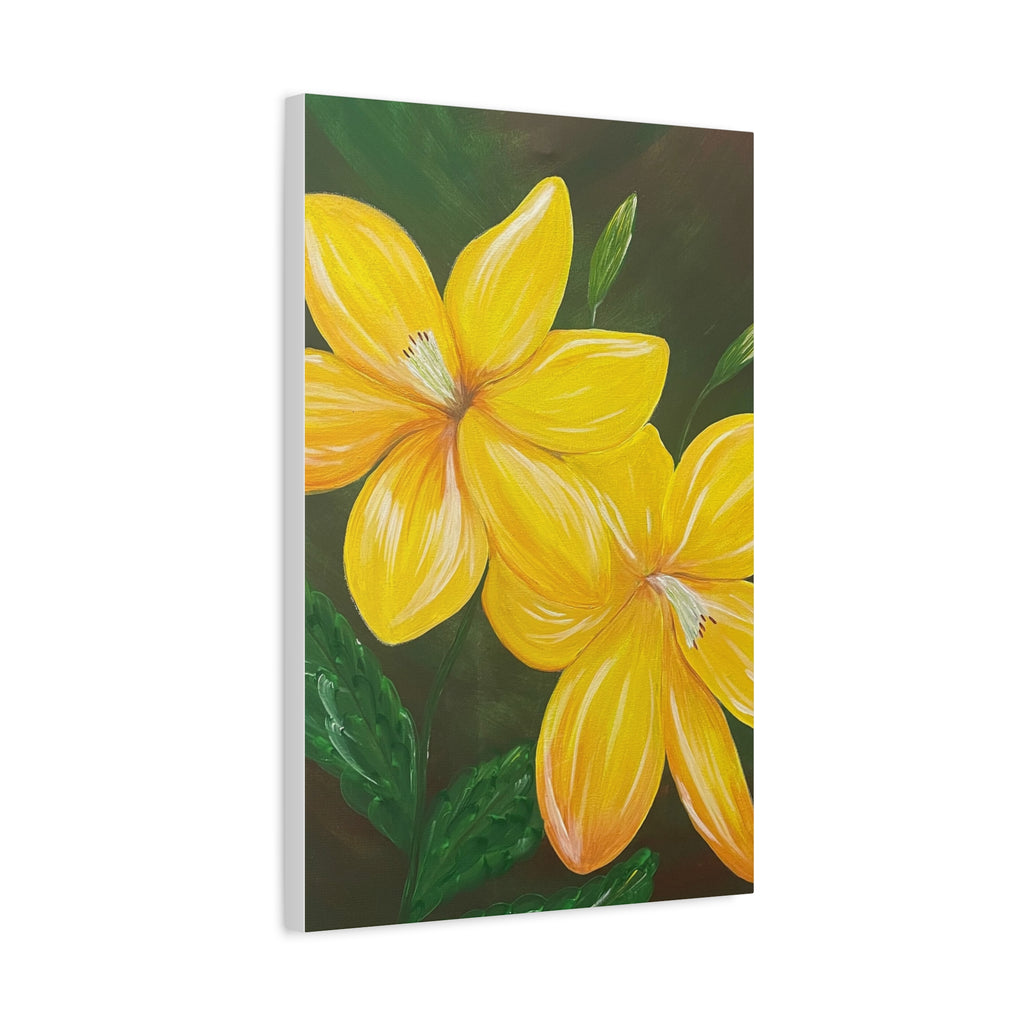 Golden Bloom Canvas Wall Art
