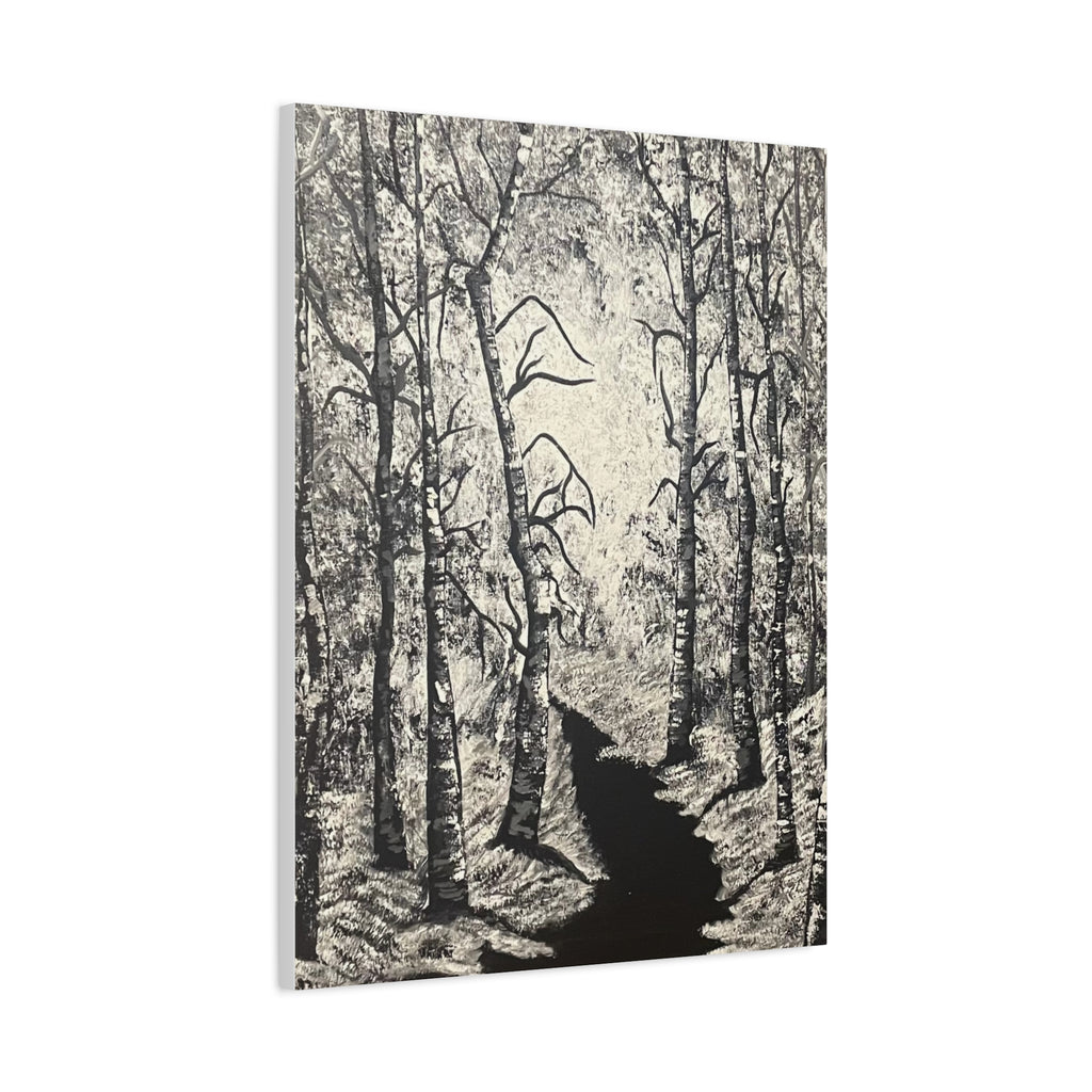 Silver Shadows Canvas Wall Art