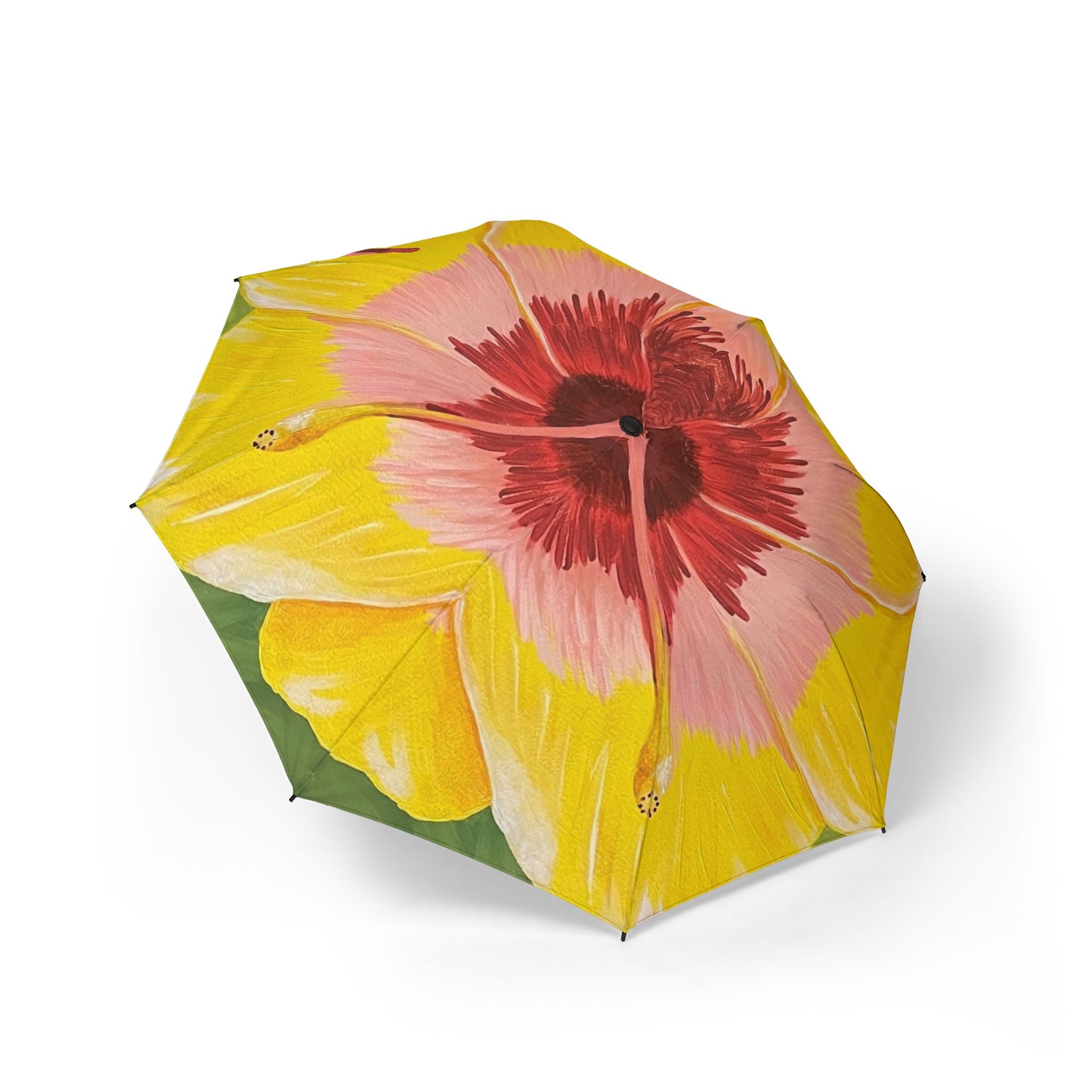 Blushing Sunrise Semi-Automatic Foldable Umbrella