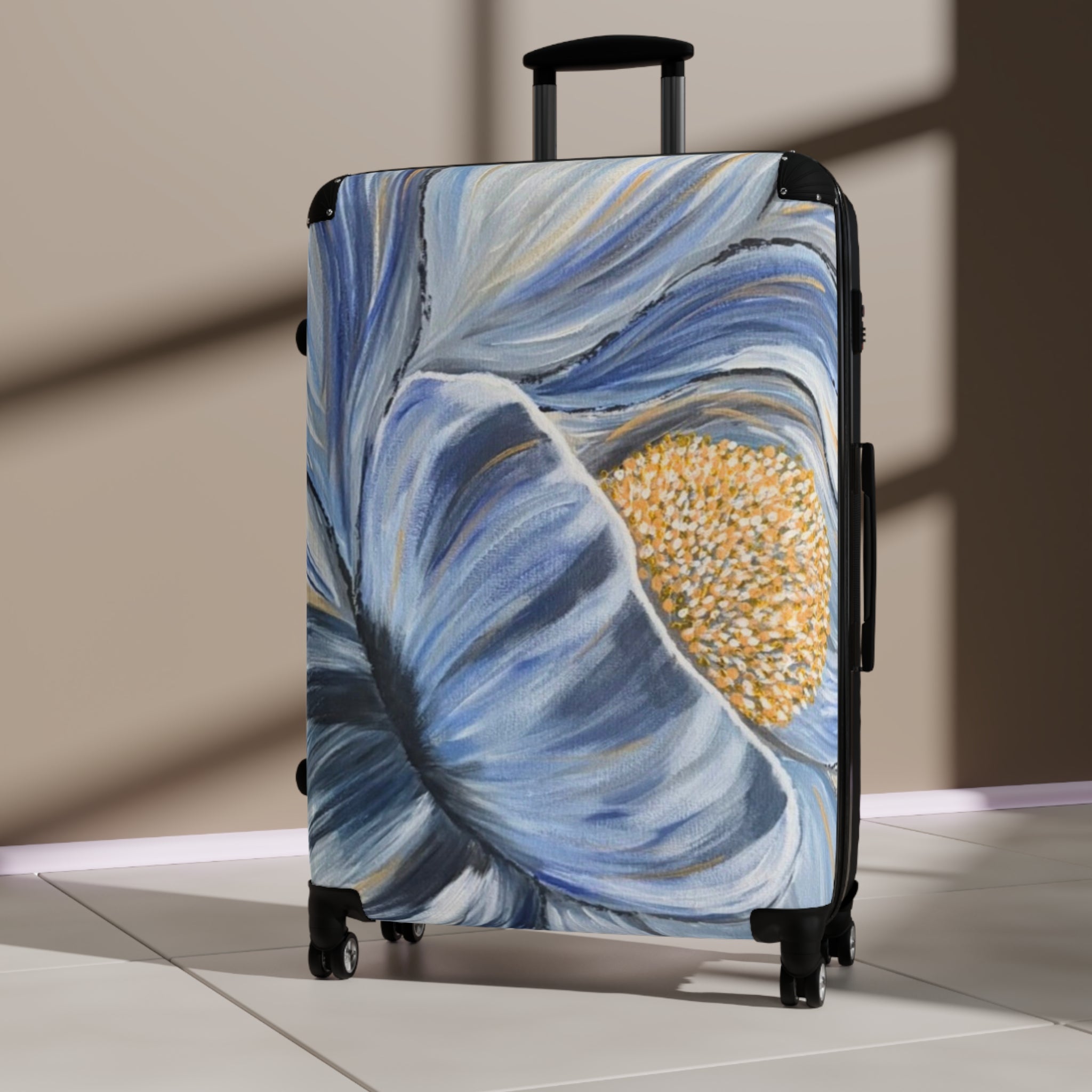 Velvet Current Handprinted Colorful Suitcase