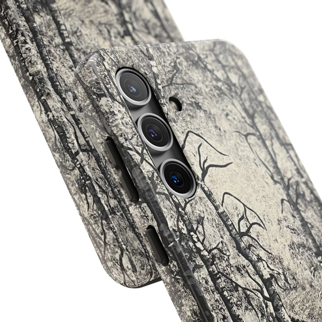 Silver Shadows Phone Case - Hand Painted Unique Designs