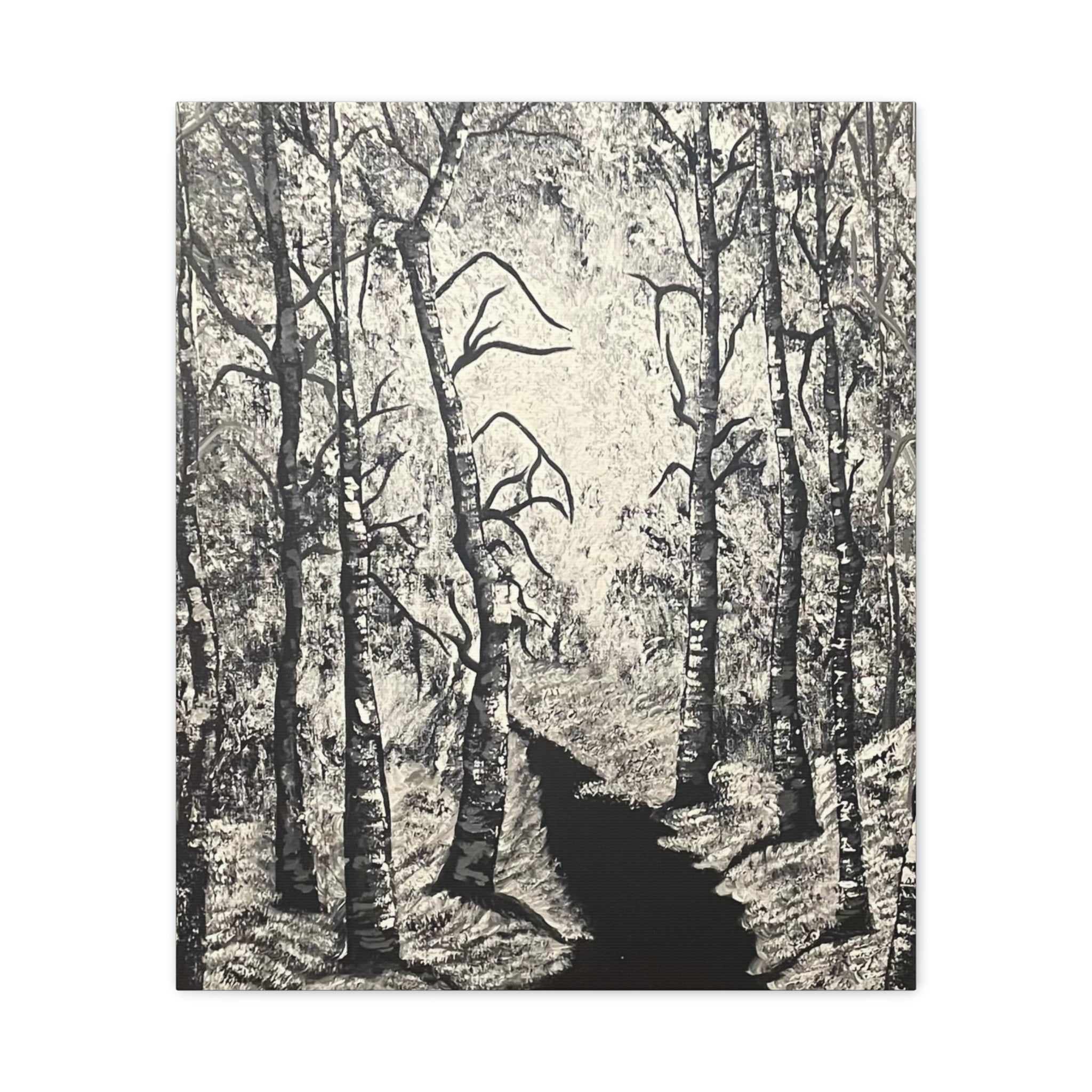 Silver Shadows Canvas Wall Art