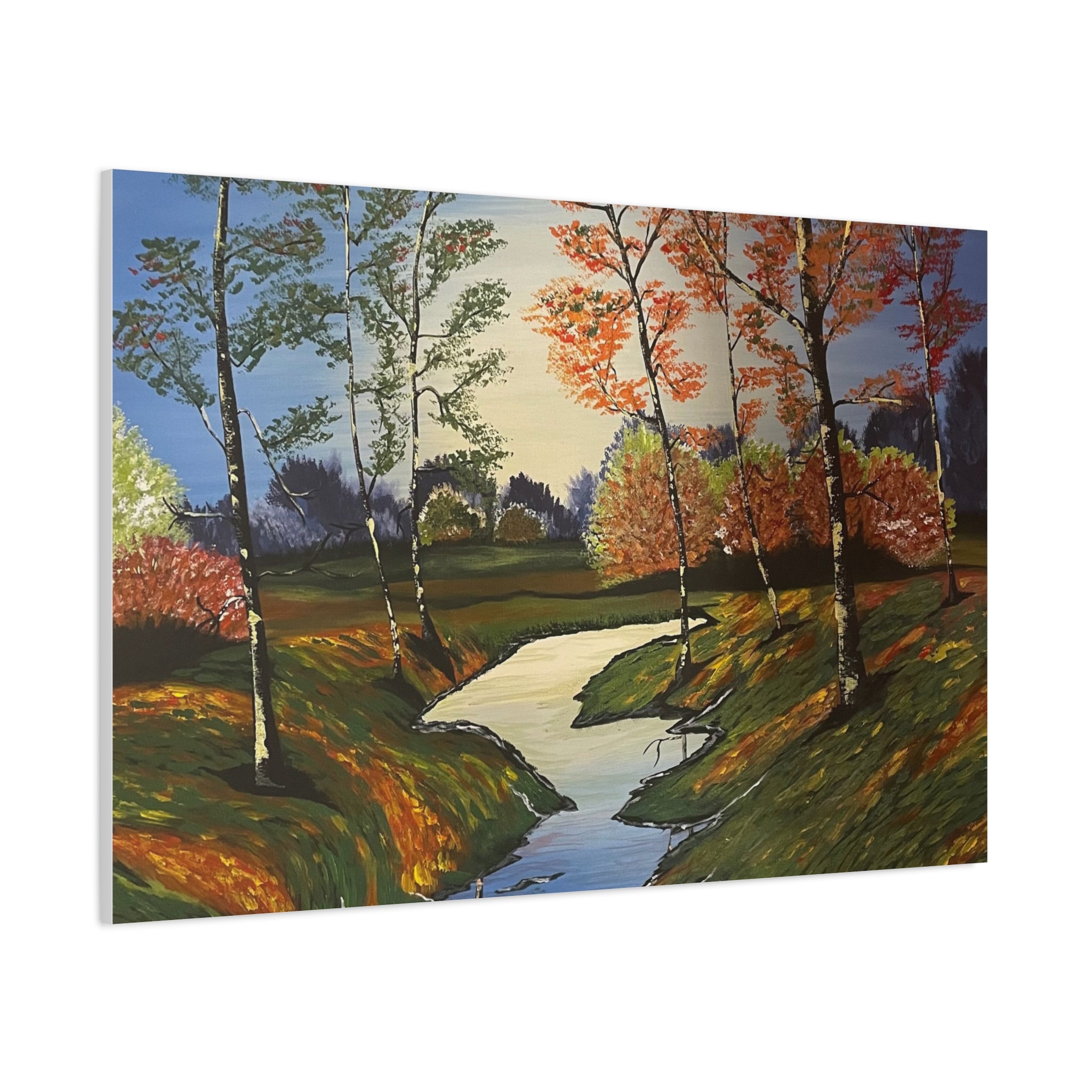 Whispering Birches Abstract Art Canvas - Contemporary Wall Decor