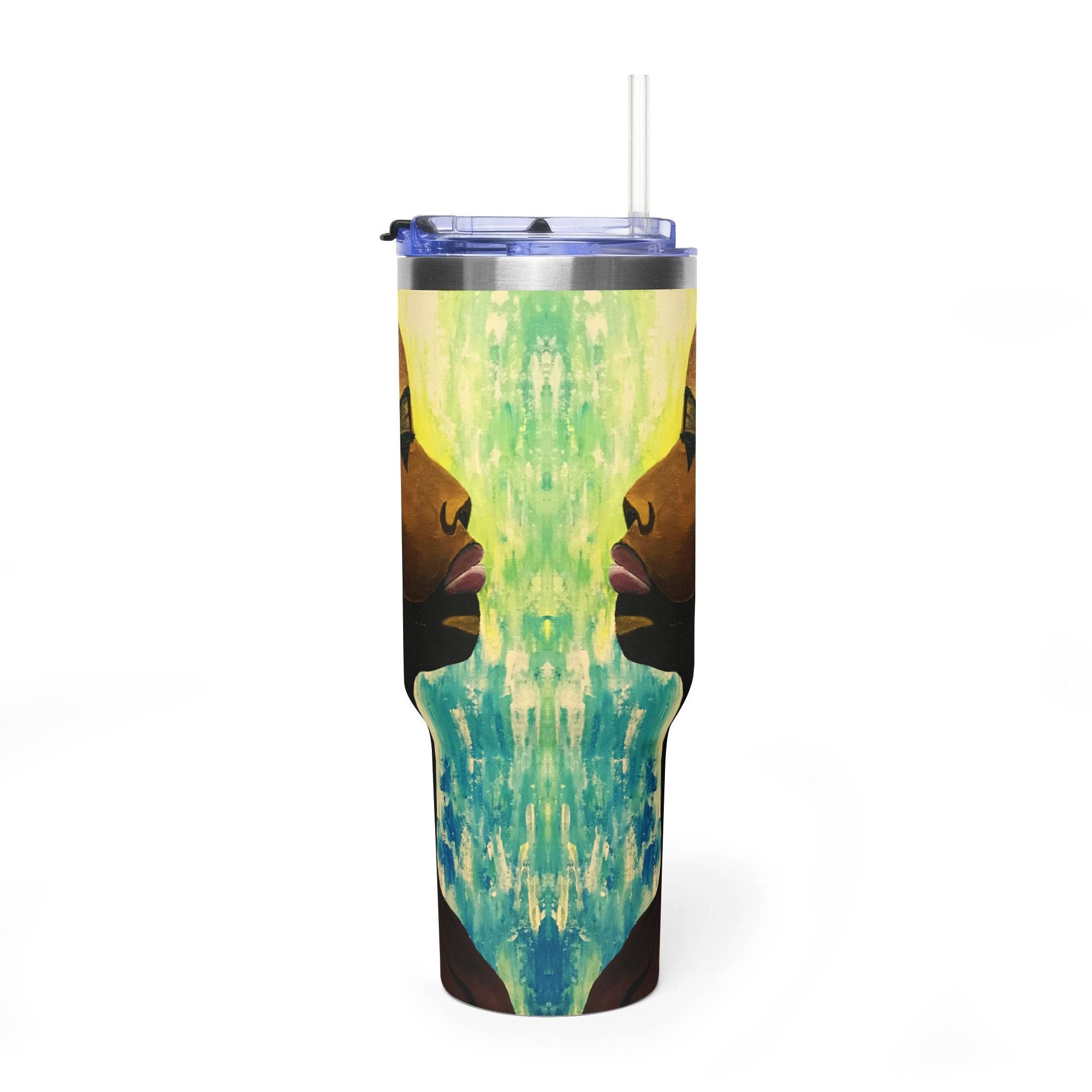 Hues of Heritage 40oz  Vacuum Tumbler — Insulated Travel Mug with Straw