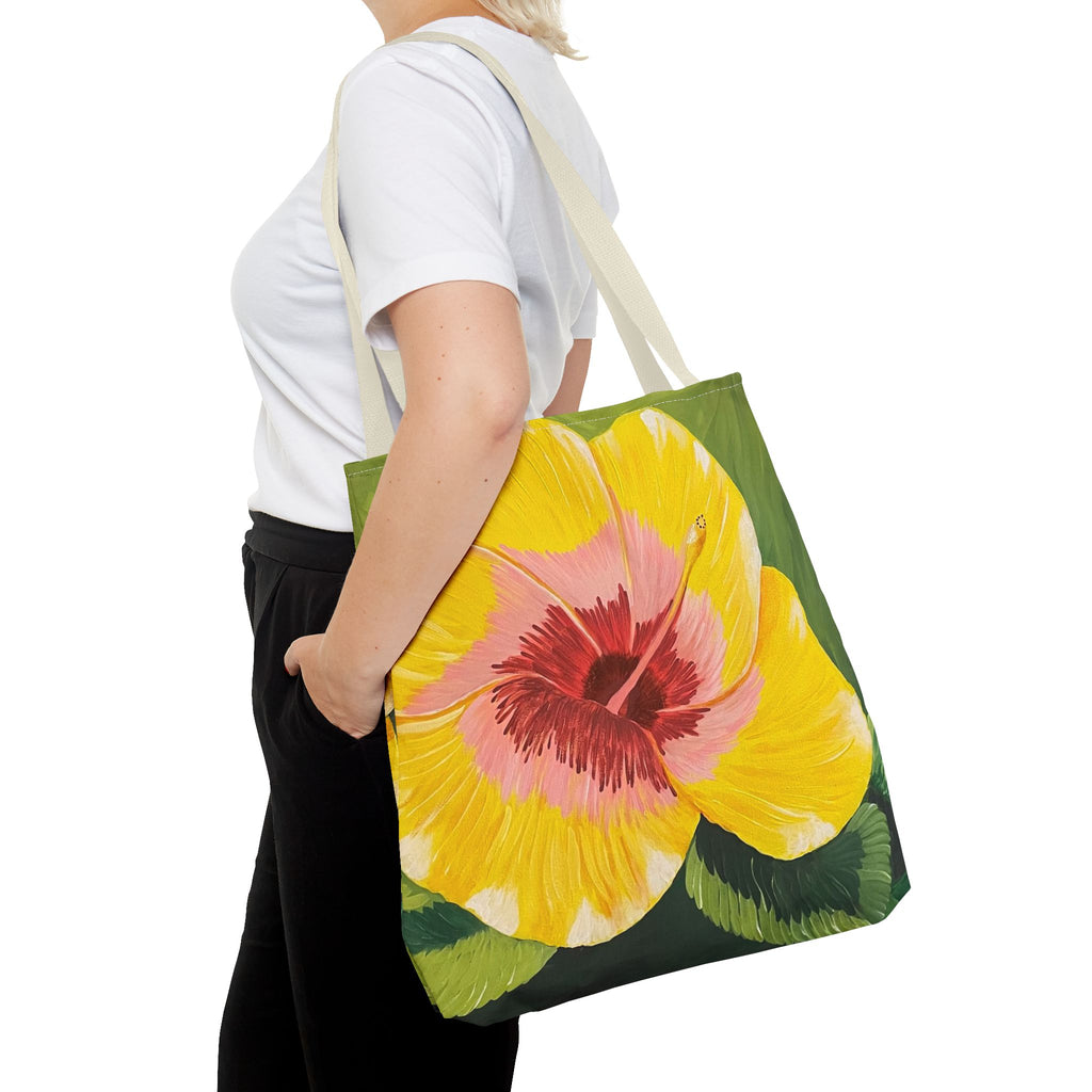 Blushing Sunrise Hand Painted Tote Bag