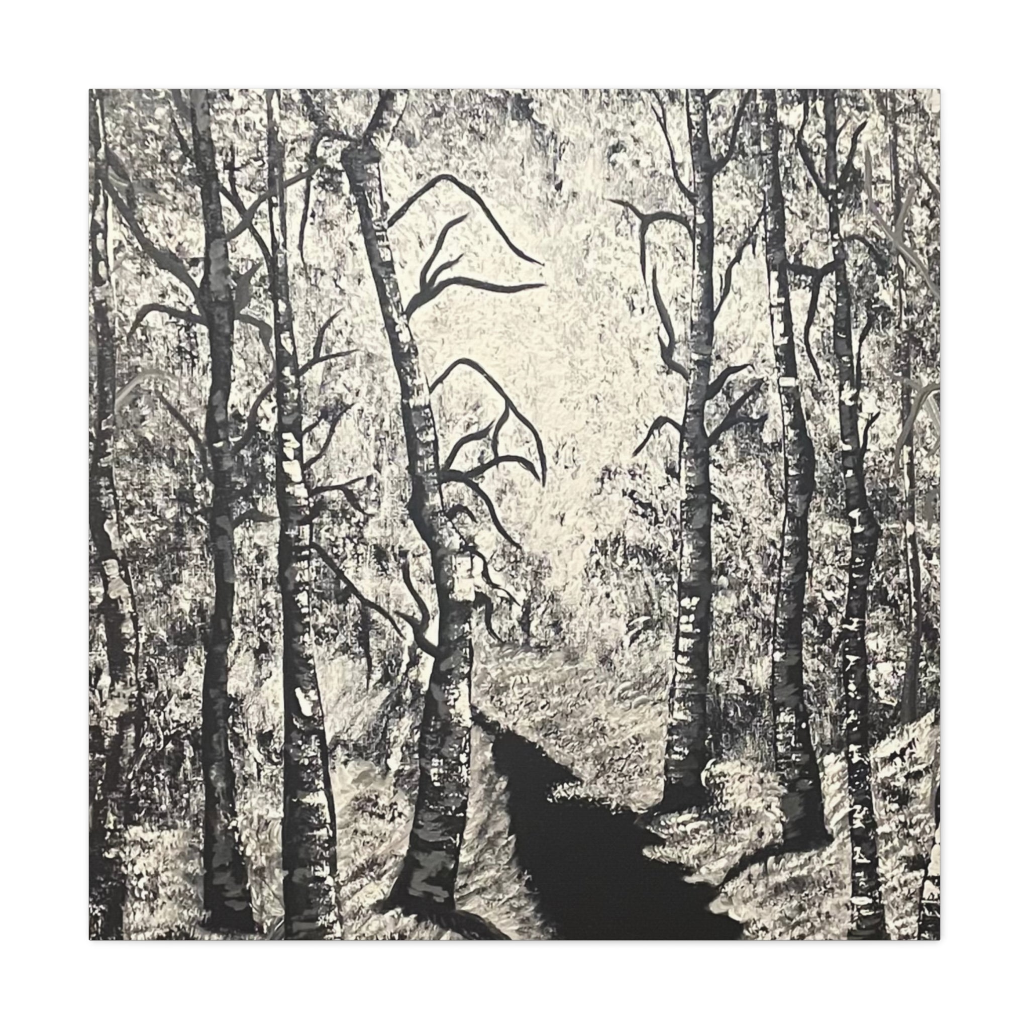 Silver Shadows Canvas Wall Art