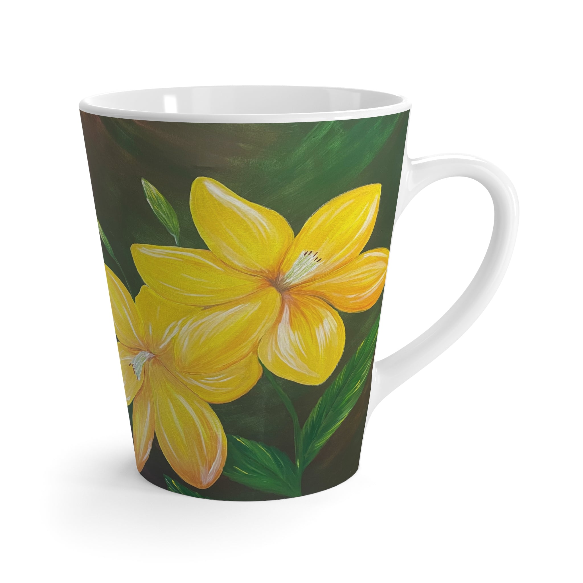 Golden Bloom Latte Mug