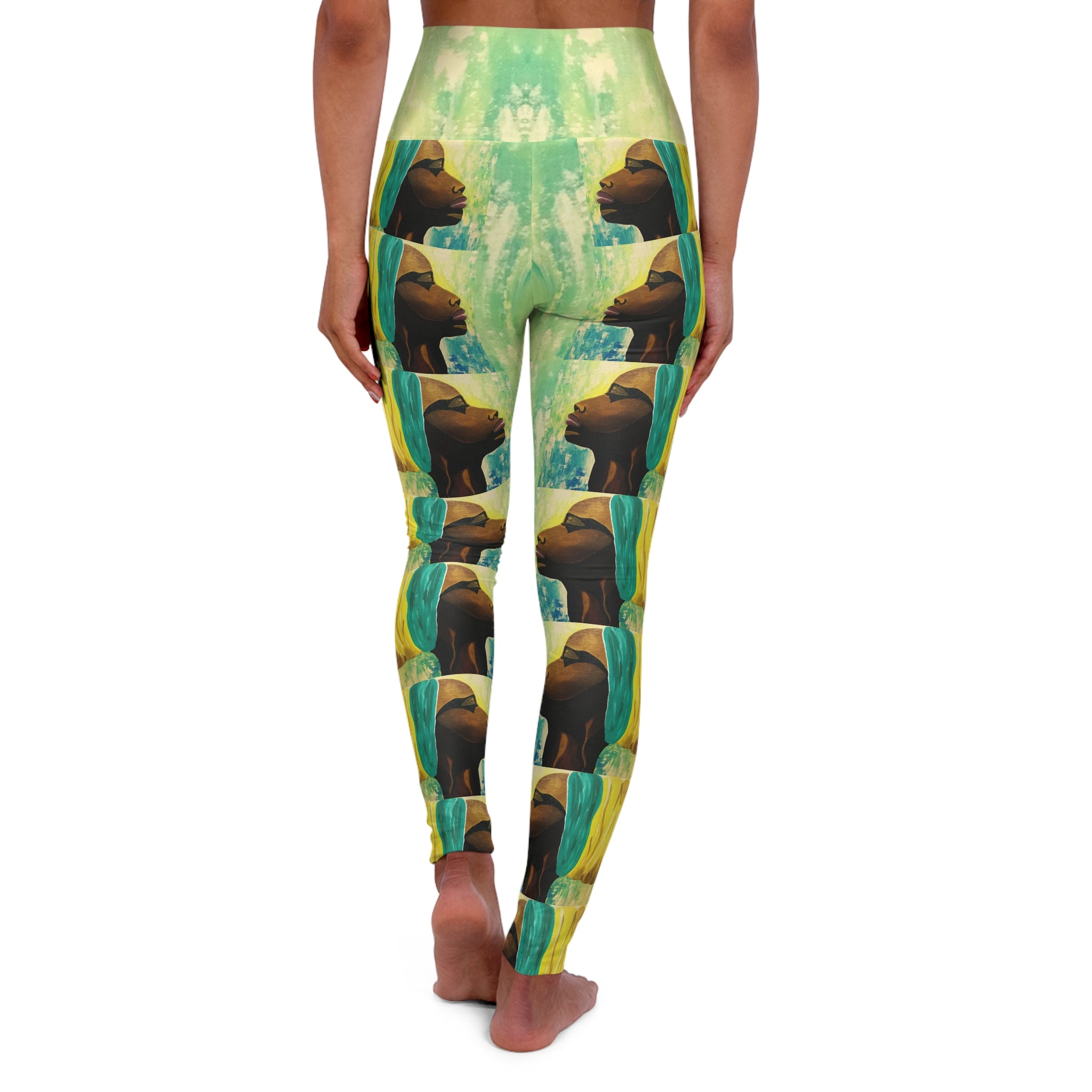 Hues of Heritage Yoga Leggings - Comfort Fit, Fitness Apparel, Workout Gear, Athleisure, Gift for Yoga Lovers